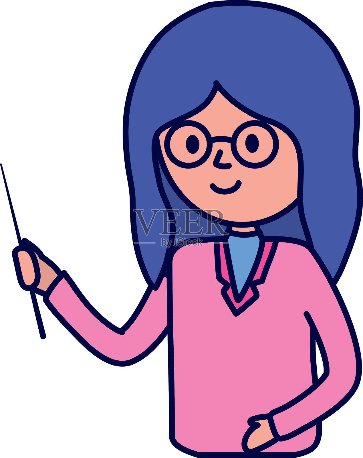 女青年教师教育品性设计元素图片