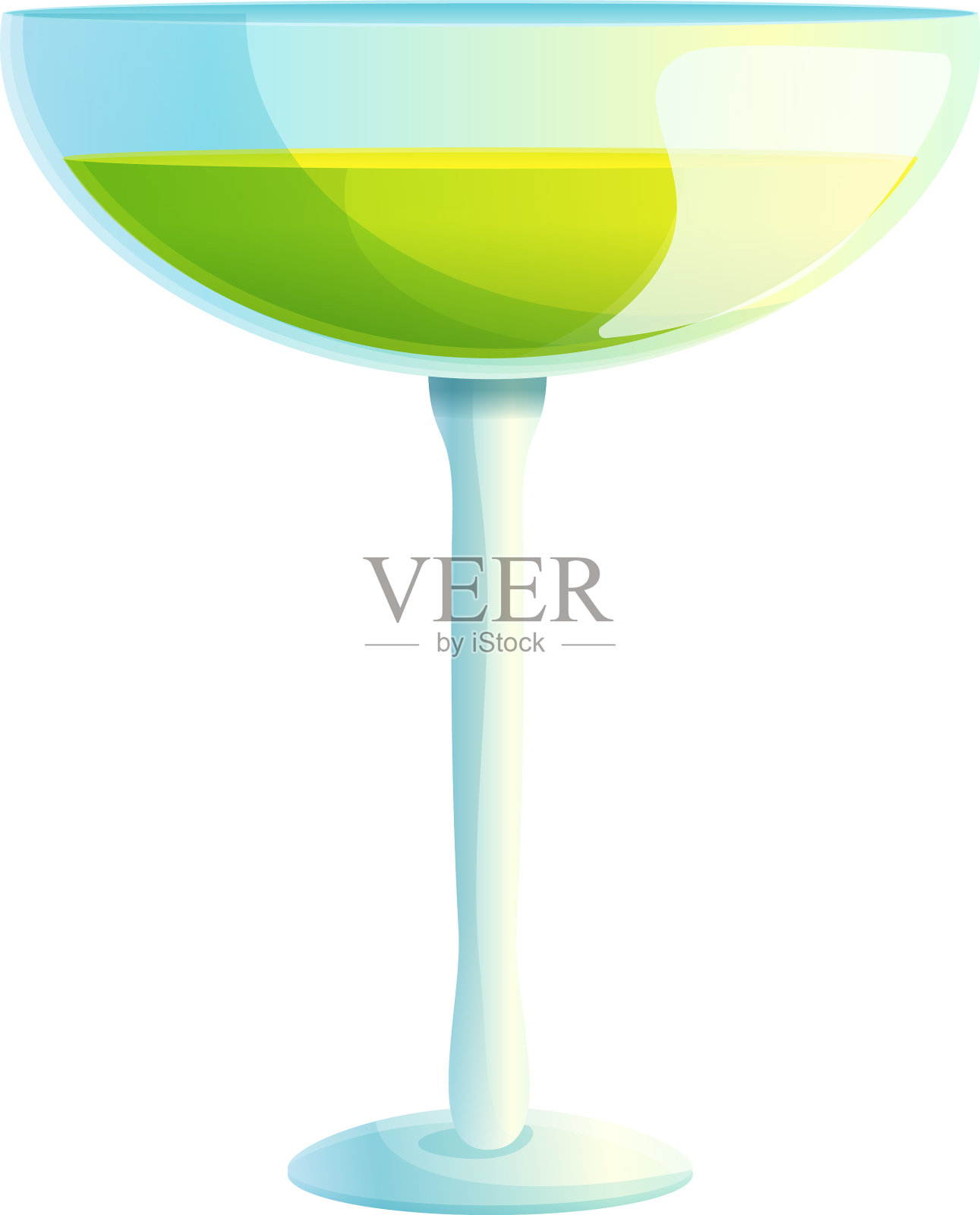 卡通风格的奎宁鸡尾酒图标设计元素图片