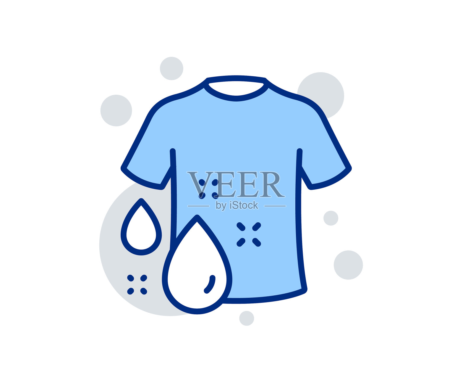 洗t恤系列图标洗衣衬衫标志设计元素图片