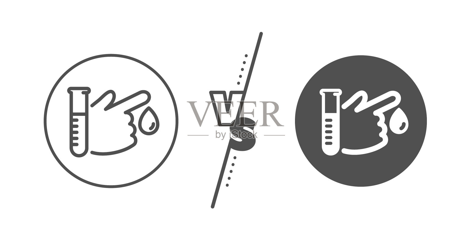 献血线图标医学分析标志图标素材