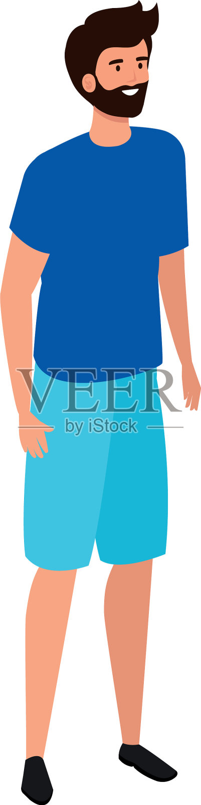 年轻人化身角色图标设计元素图片