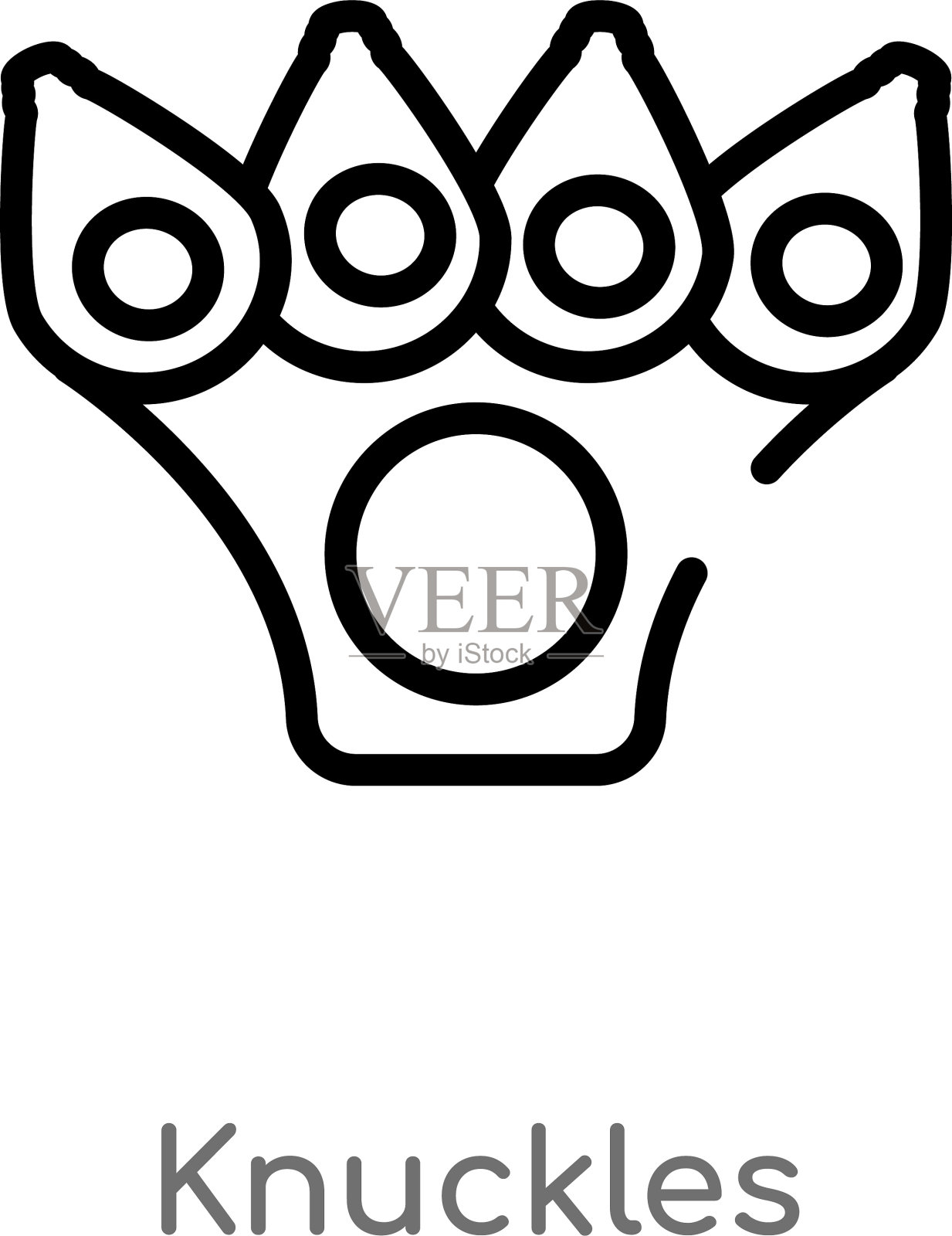 轮廓指关节图标孤立黑色简单线设计元素图片