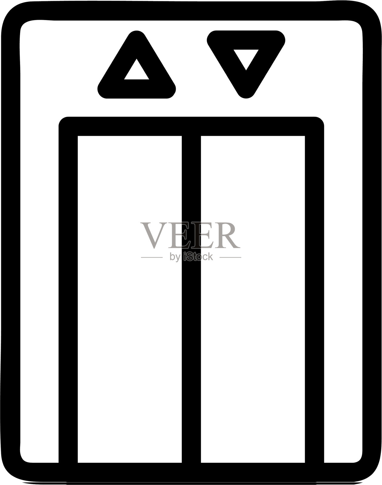 电梯图标孤立轮廓符号图标素材