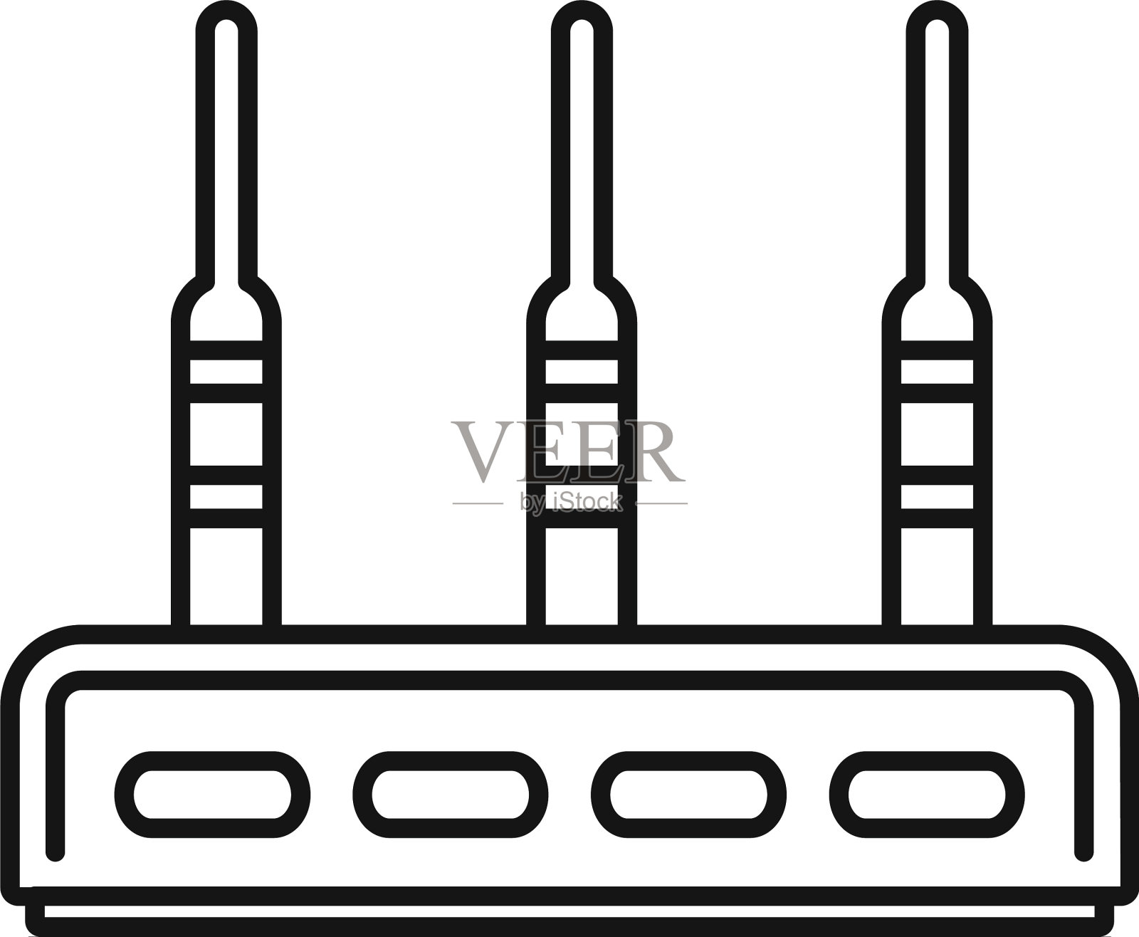 通信路由器图标轮廓样式图标素材