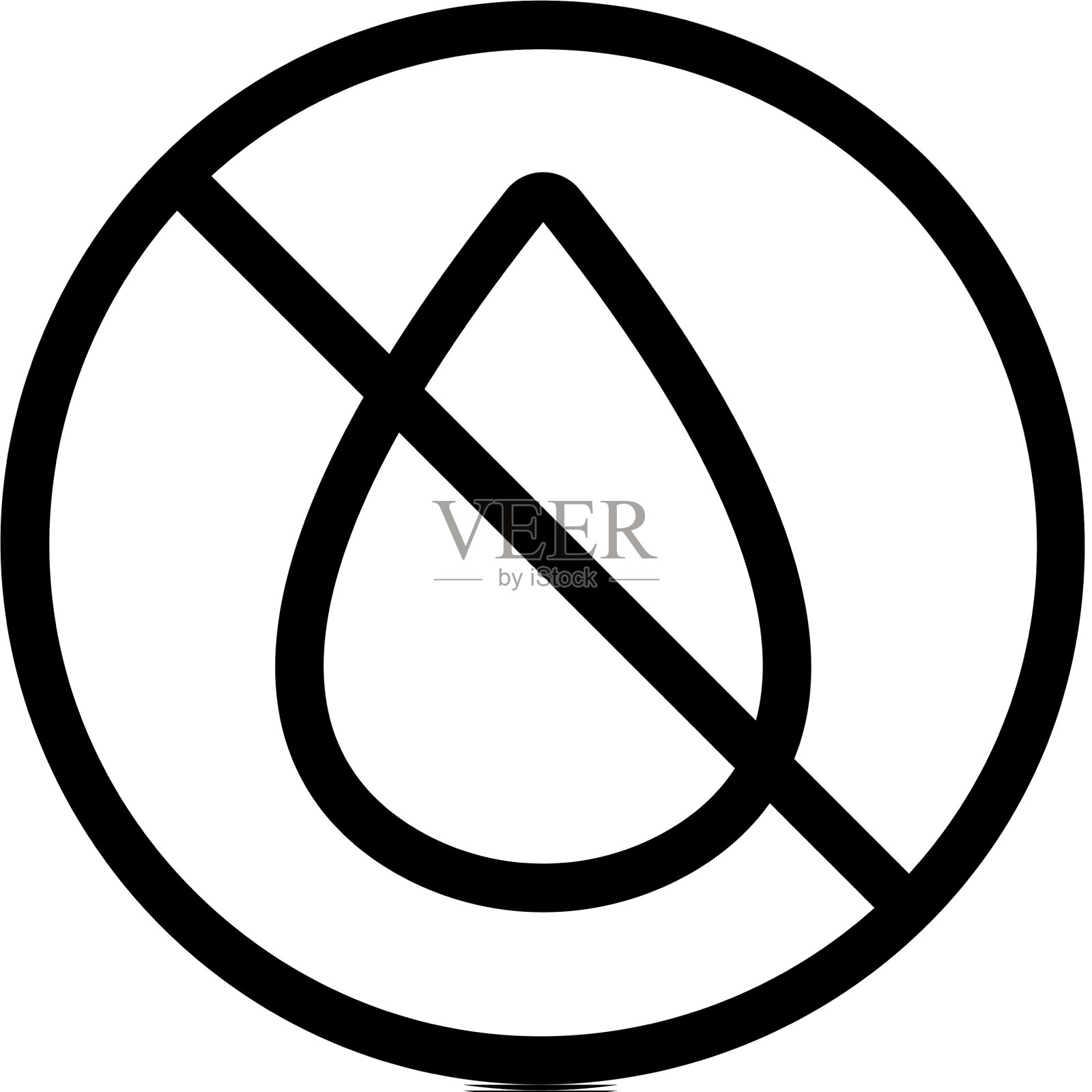 防水图标孤立轮廓图标素材