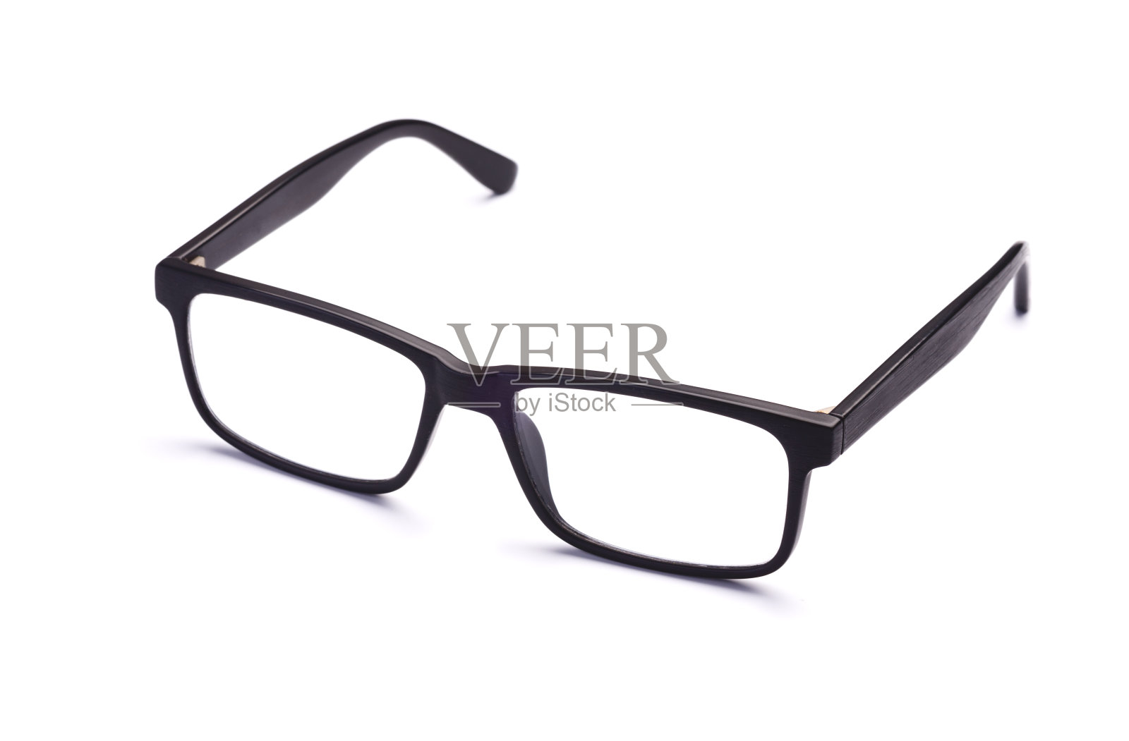 黑色眼镜孤立,近距离的眼镜上的白色背景照片摄影图片