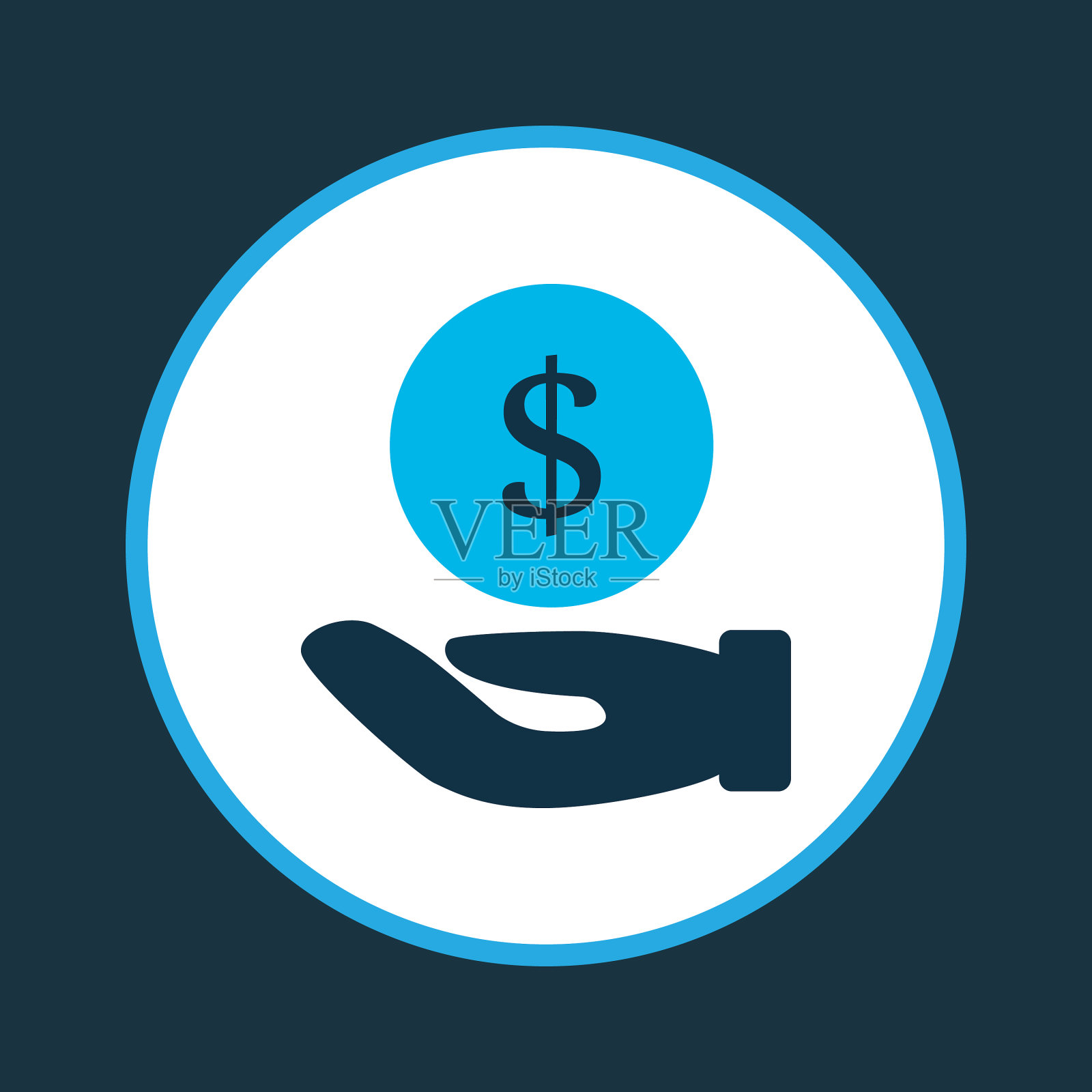 手钱图标彩色象征优质插画图片素材