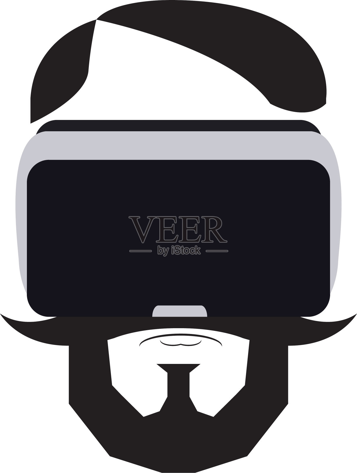 虚拟现实眼镜插画图片素材