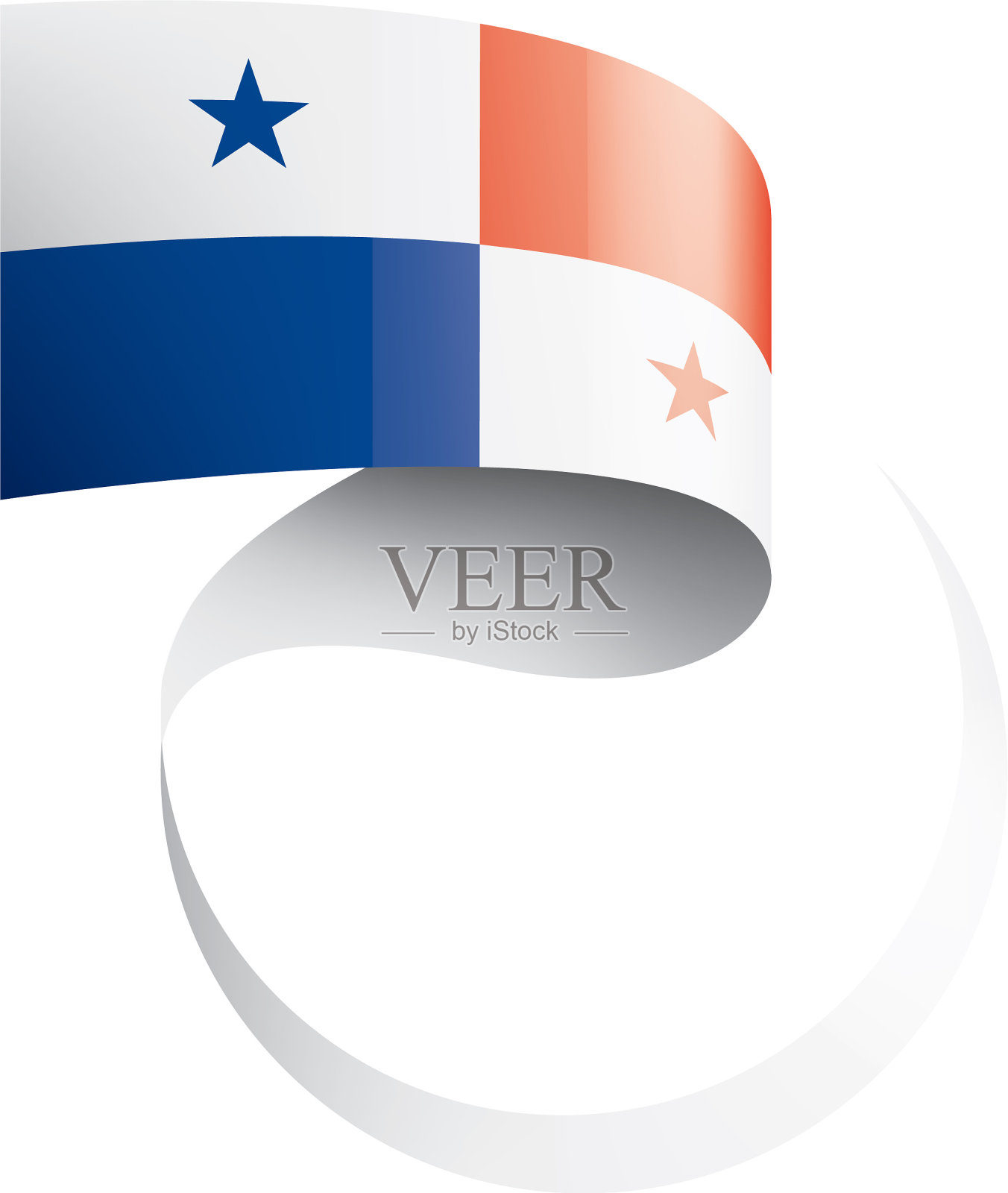 一面白色的巴拿马国旗设计元素图片