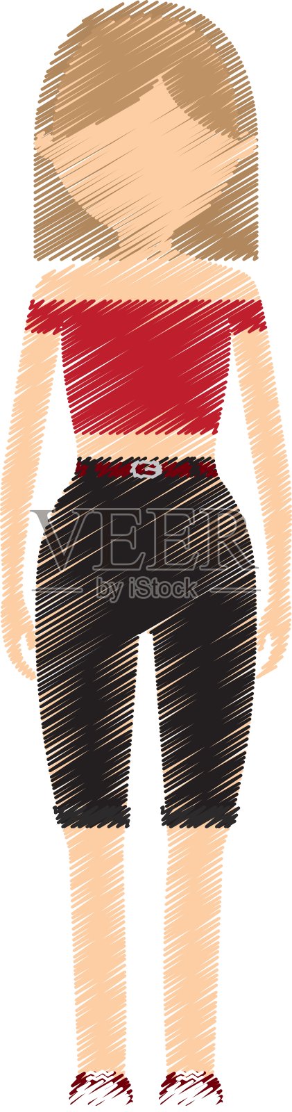 画头像女人年轻的发型设计元素图片