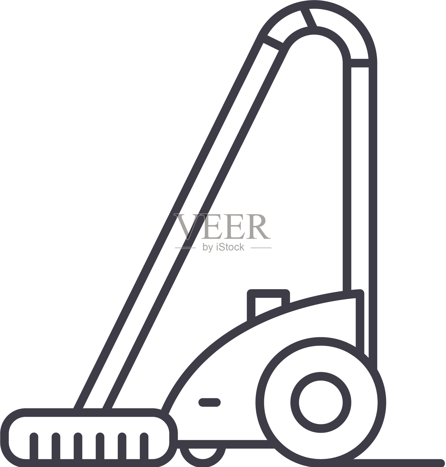 吸尘器线条图标概念吸尘器设计元素图片