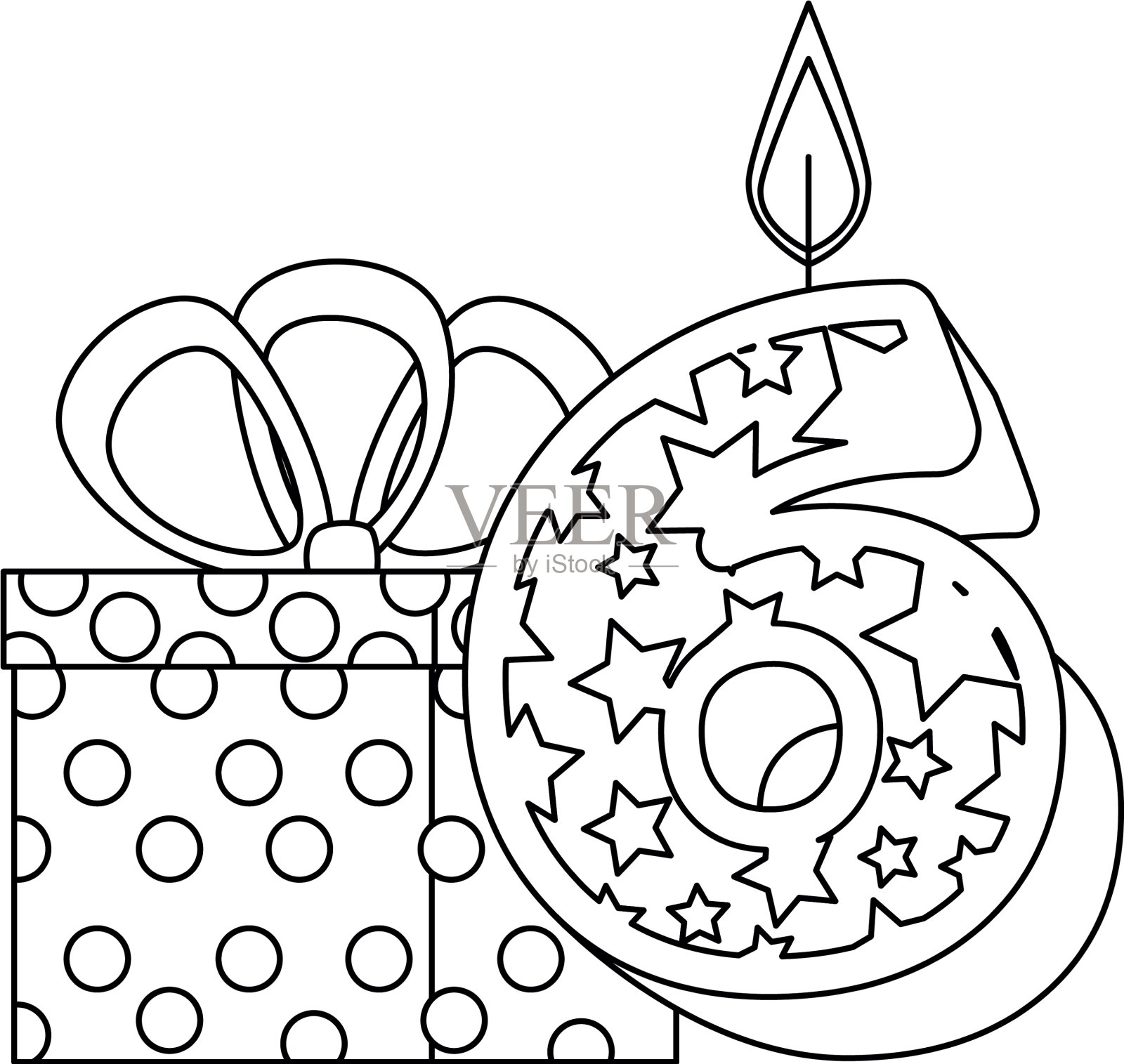 可爱的六号,有礼物设计元素图片