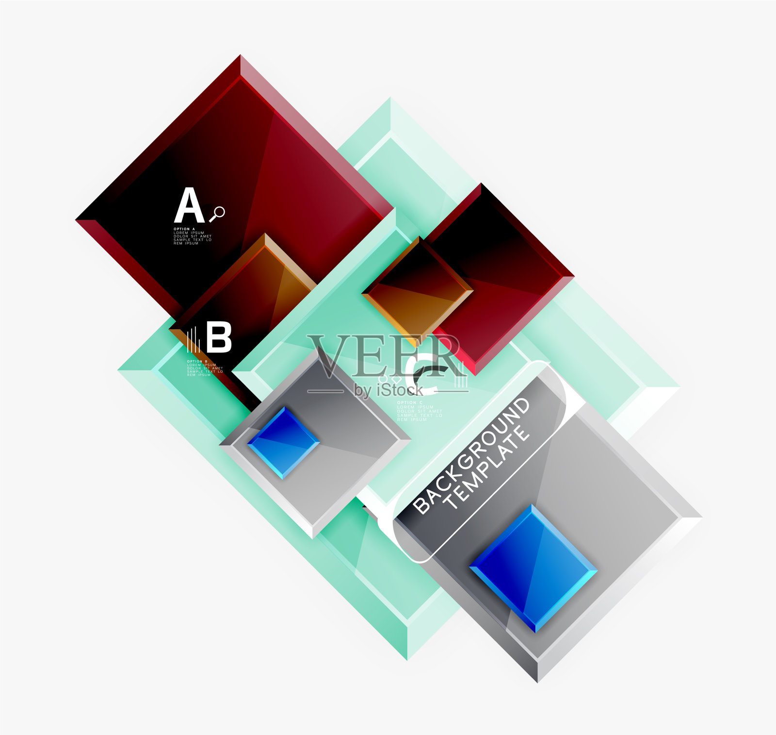 最小的方形横幅抽象背景插画图片素材