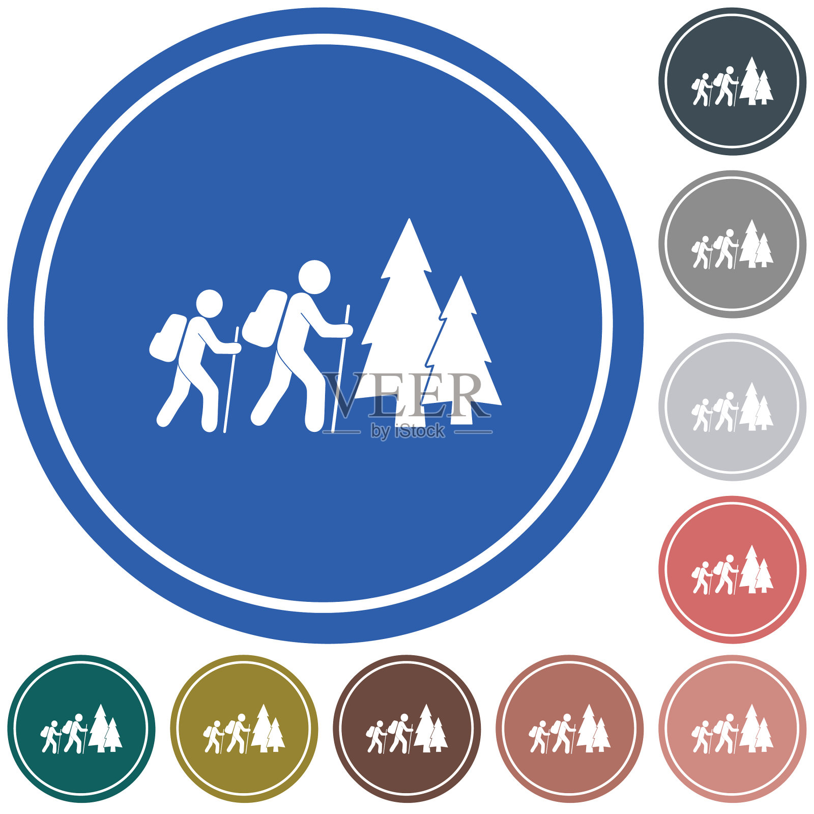 徒步旅行图标图标素材