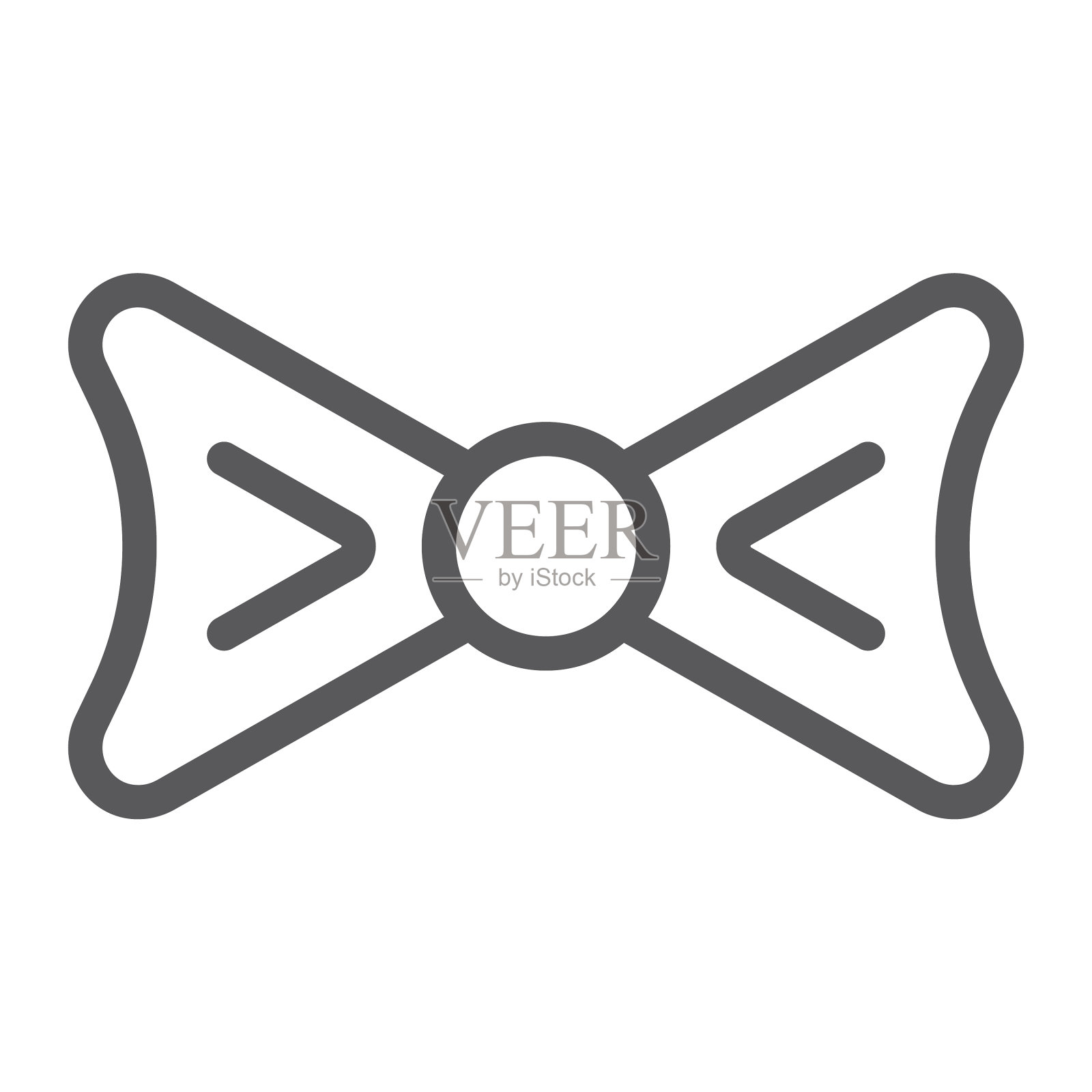 蝴蝶结线标志服装和结领带标志图标素材