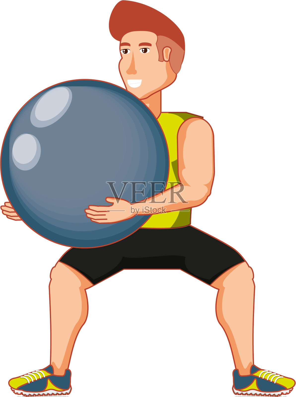 年轻的运动员在练习普拉提设计元素图片