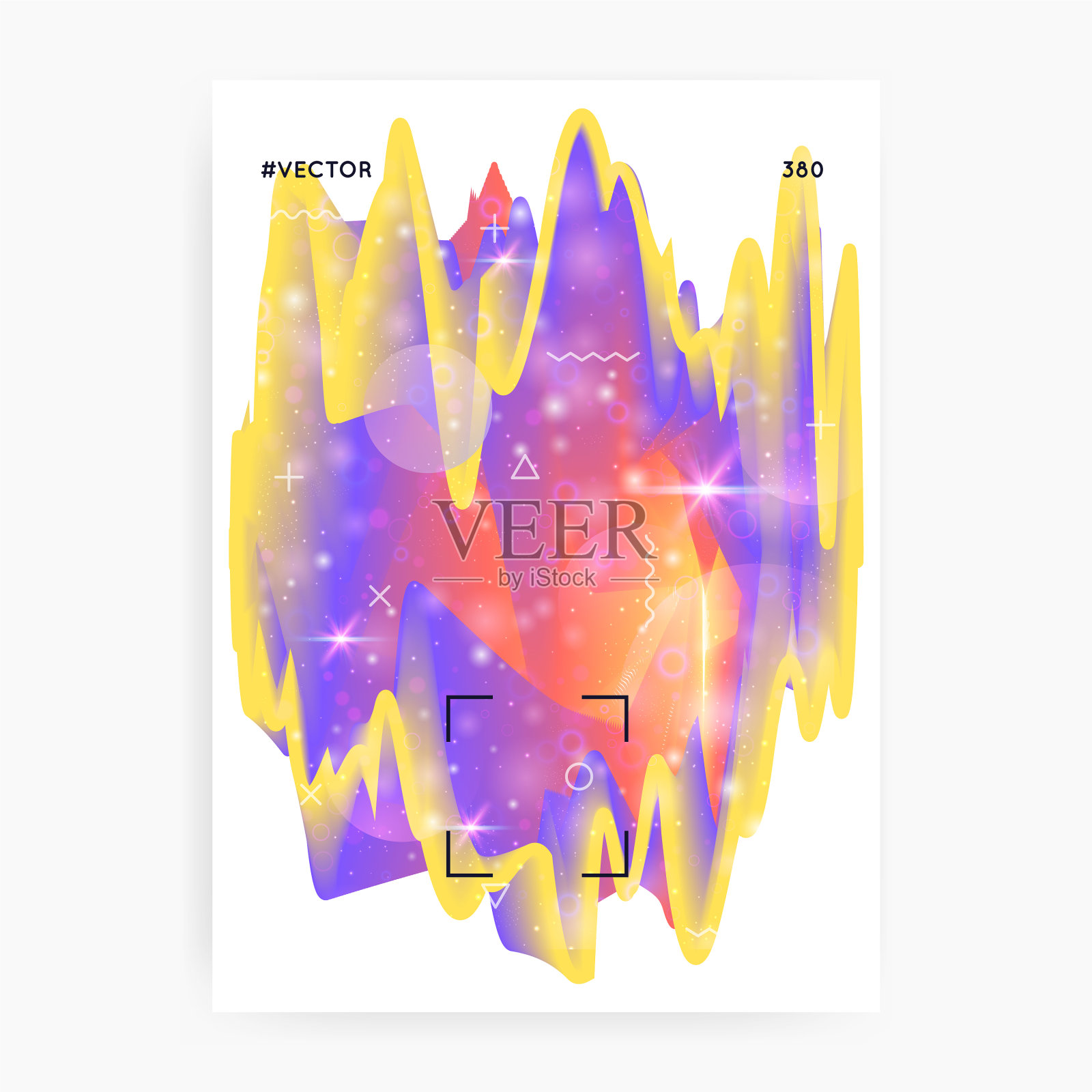 有宇宙形状和星尘的星系飞行器设计模板素材