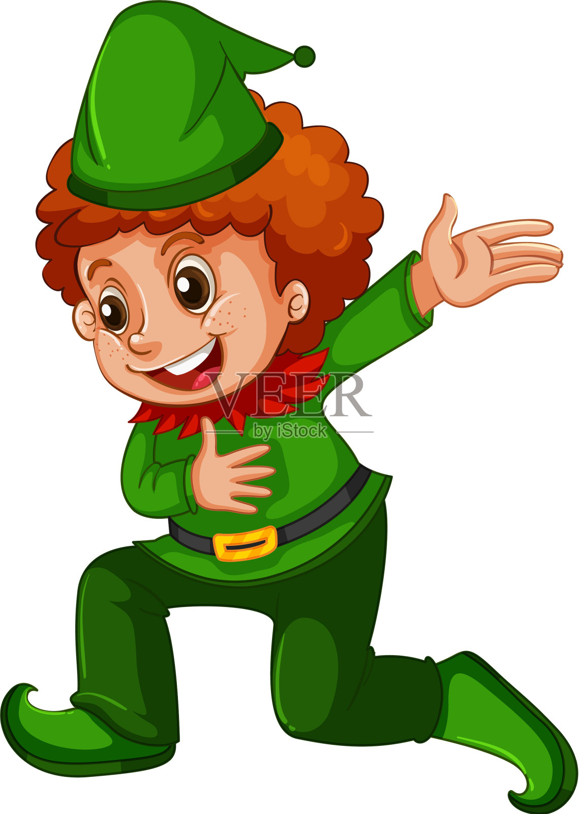 一个穿着精灵服装的男孩设计元素图片