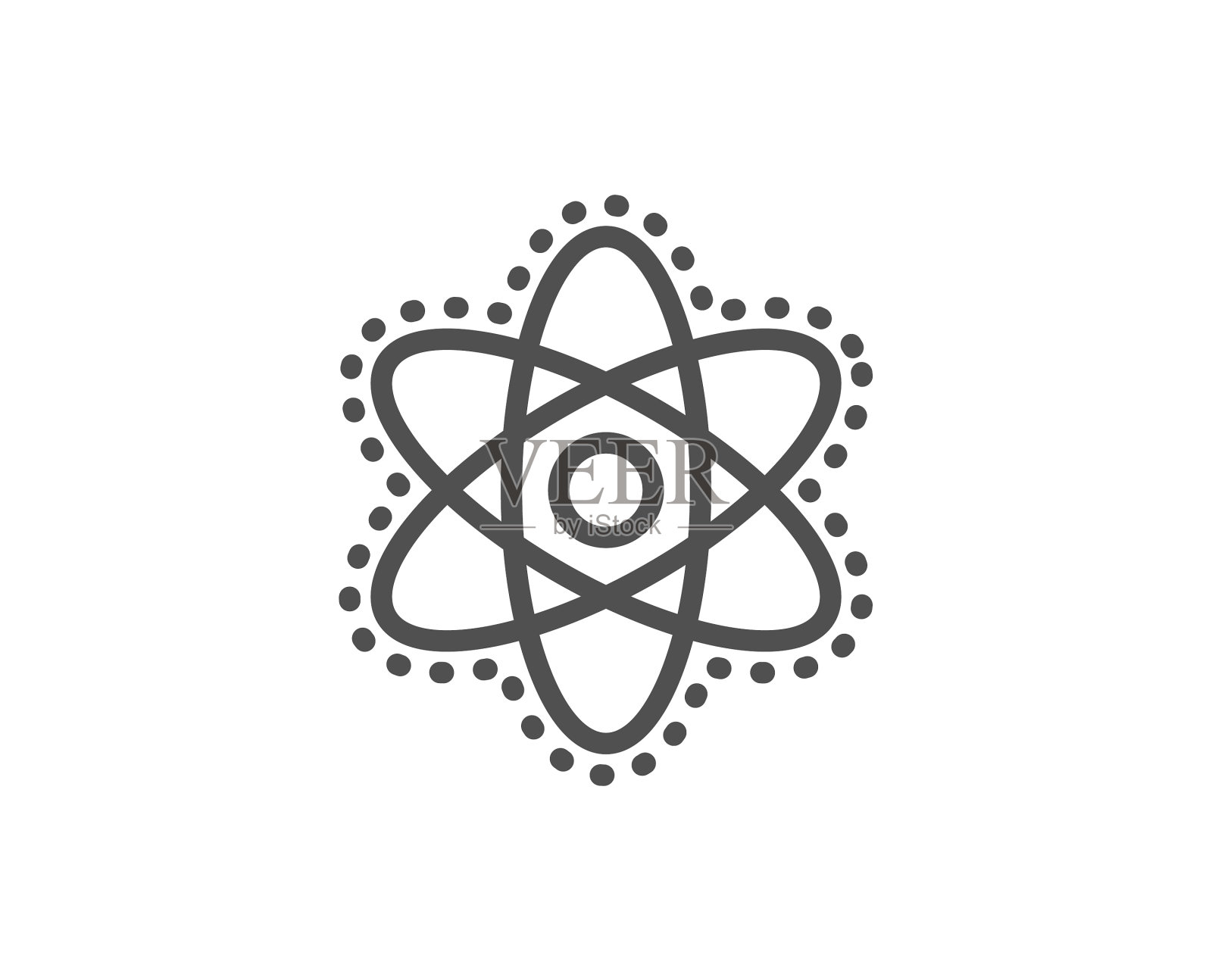 化学原子线图标实验室分子符号图标素材