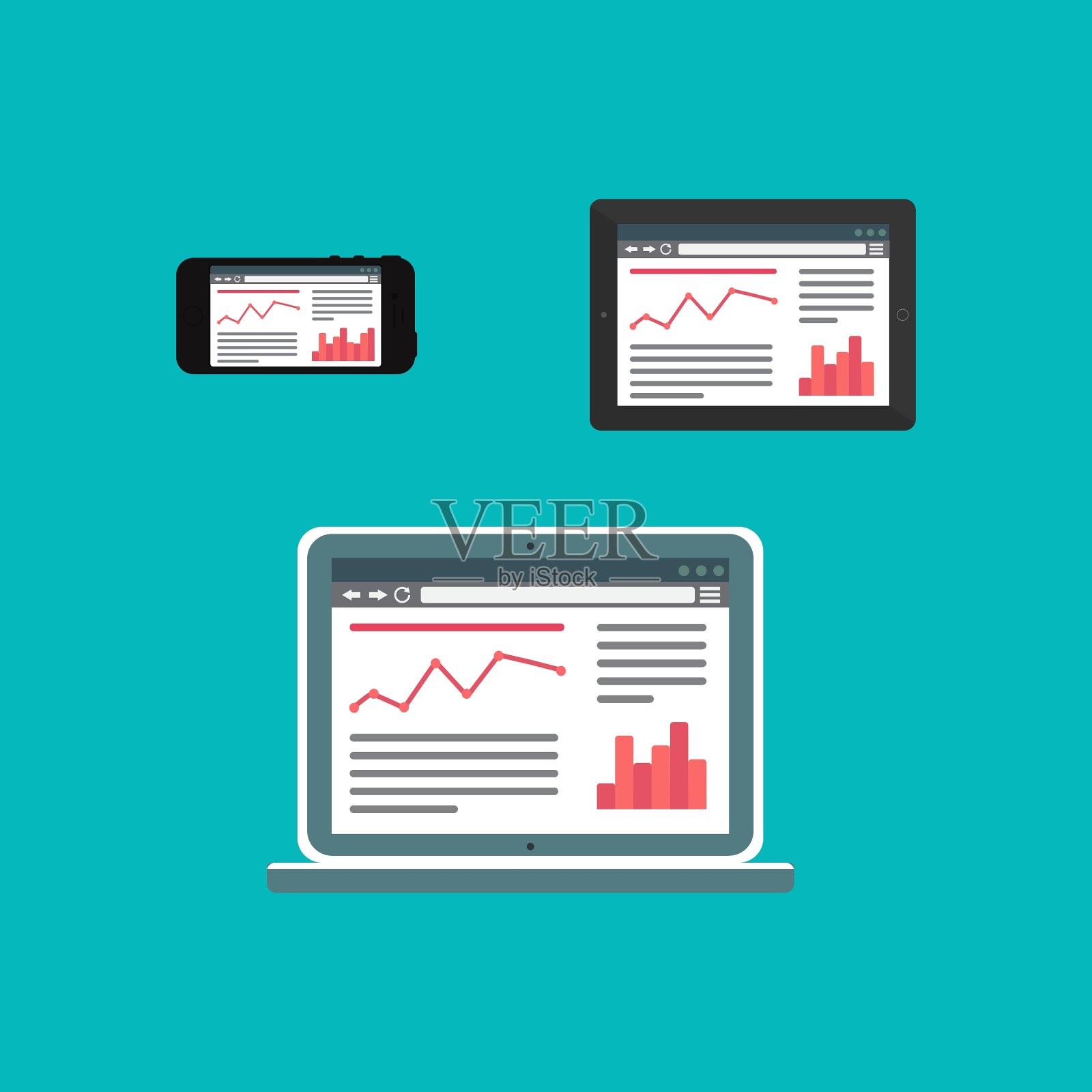 适应性网站或文章形式的Web模板设计模板素材