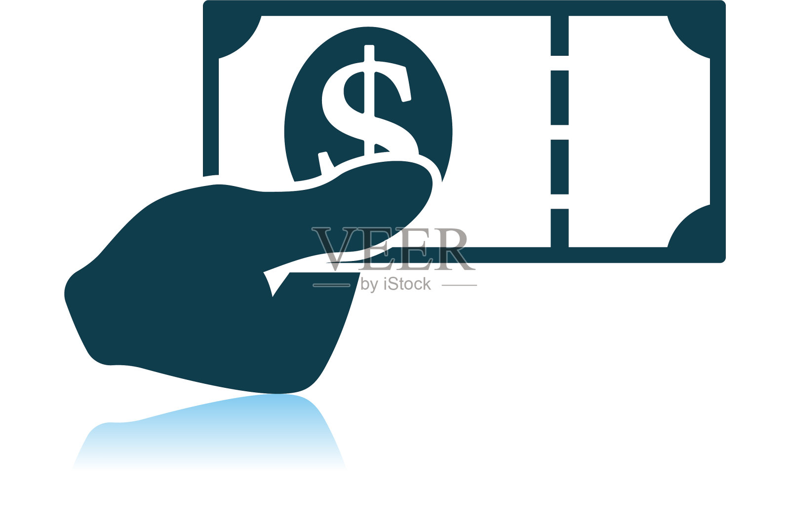 手持钱的图标设计元素图片