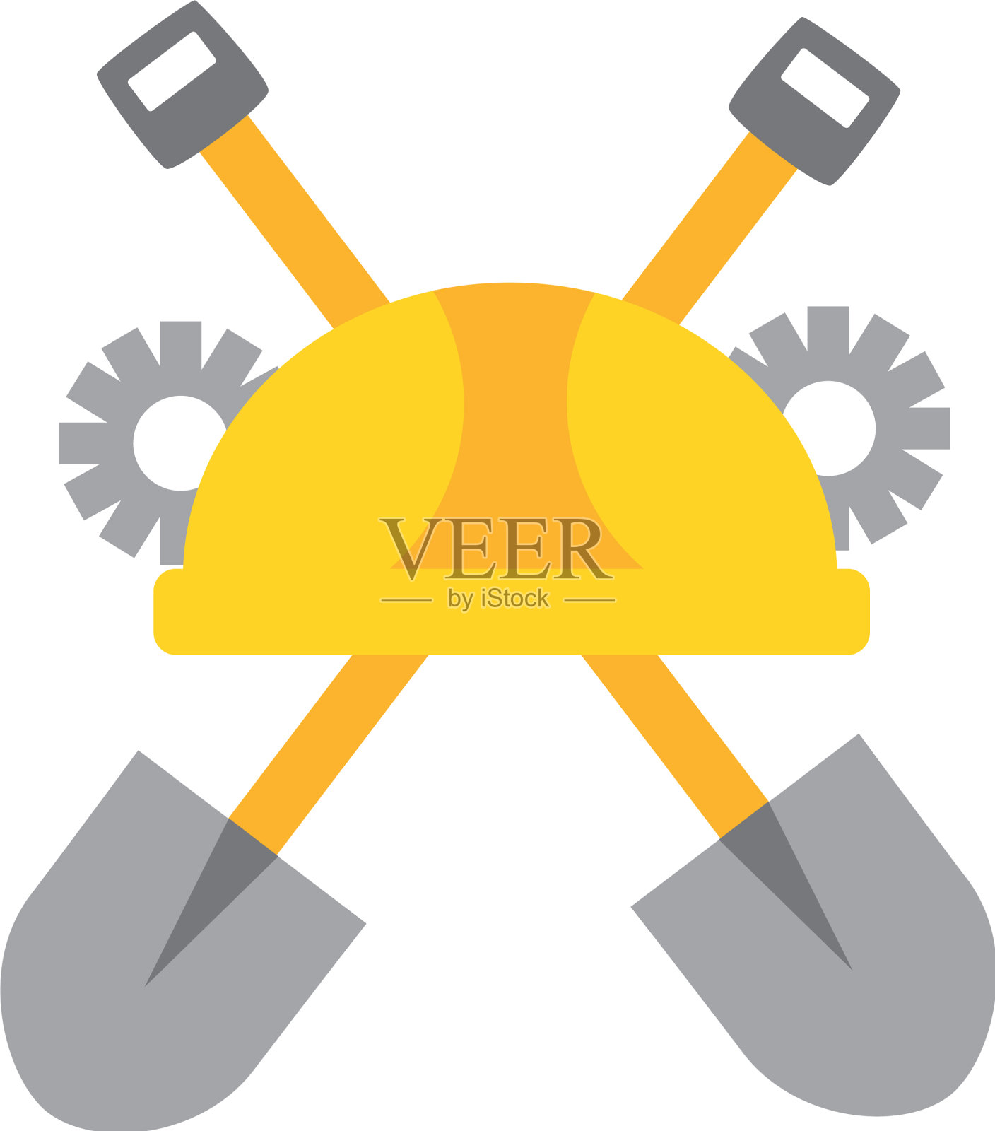 头盔施工工具图标素材