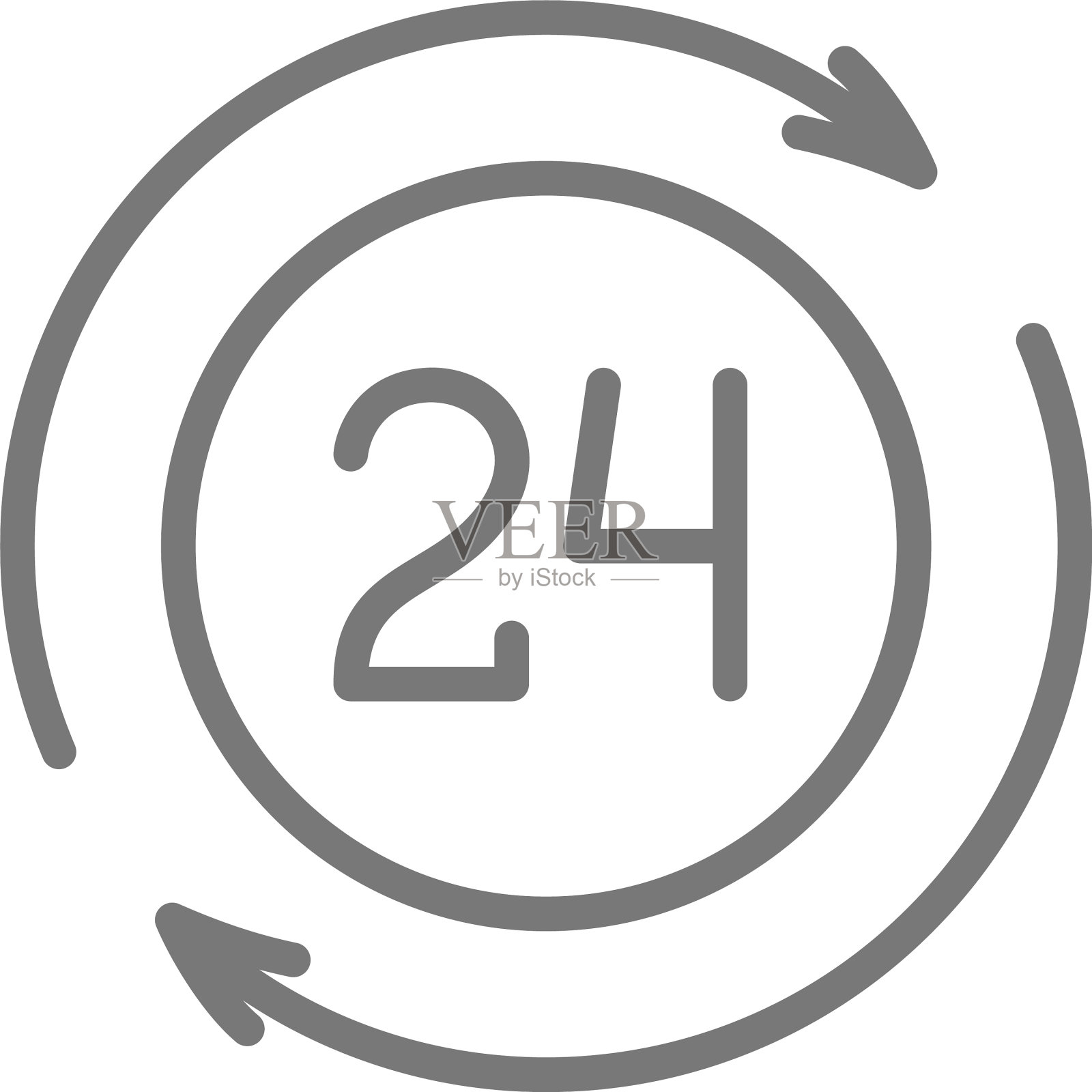 24小时可用服务线路图标图标素材