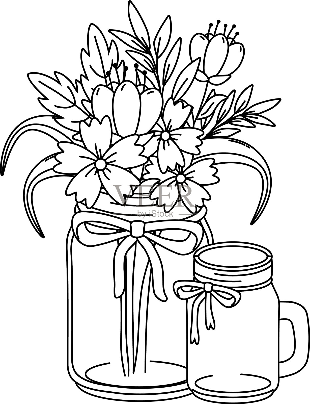 花卉自然花卉卡通插画图片素材