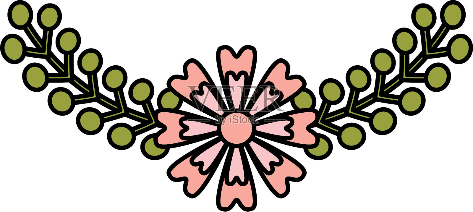 花圈装饰卡设计元素图片