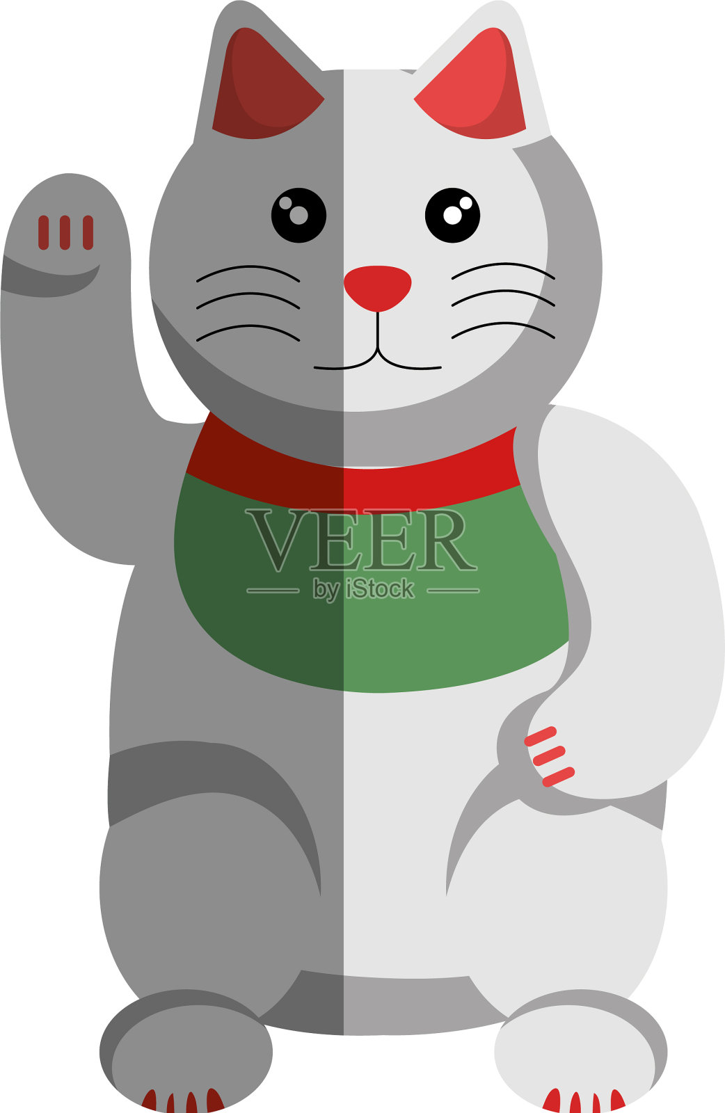 日本猫的幸运图标设计元素图片