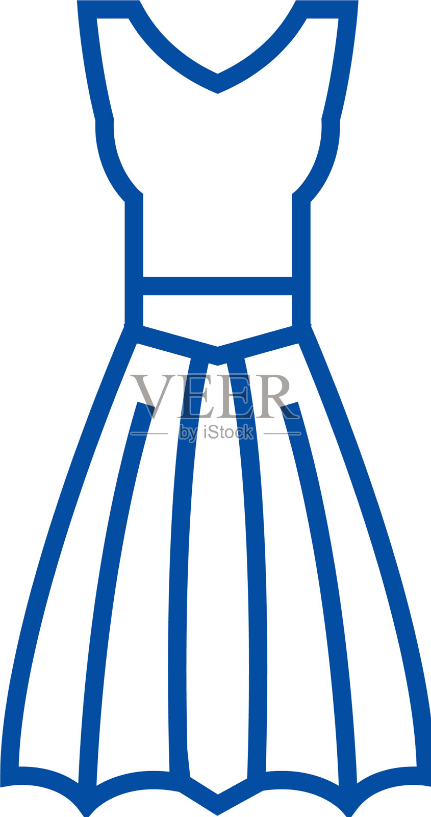 一条线连衣裙,一条线连衣裙的图标概念设计元素图片