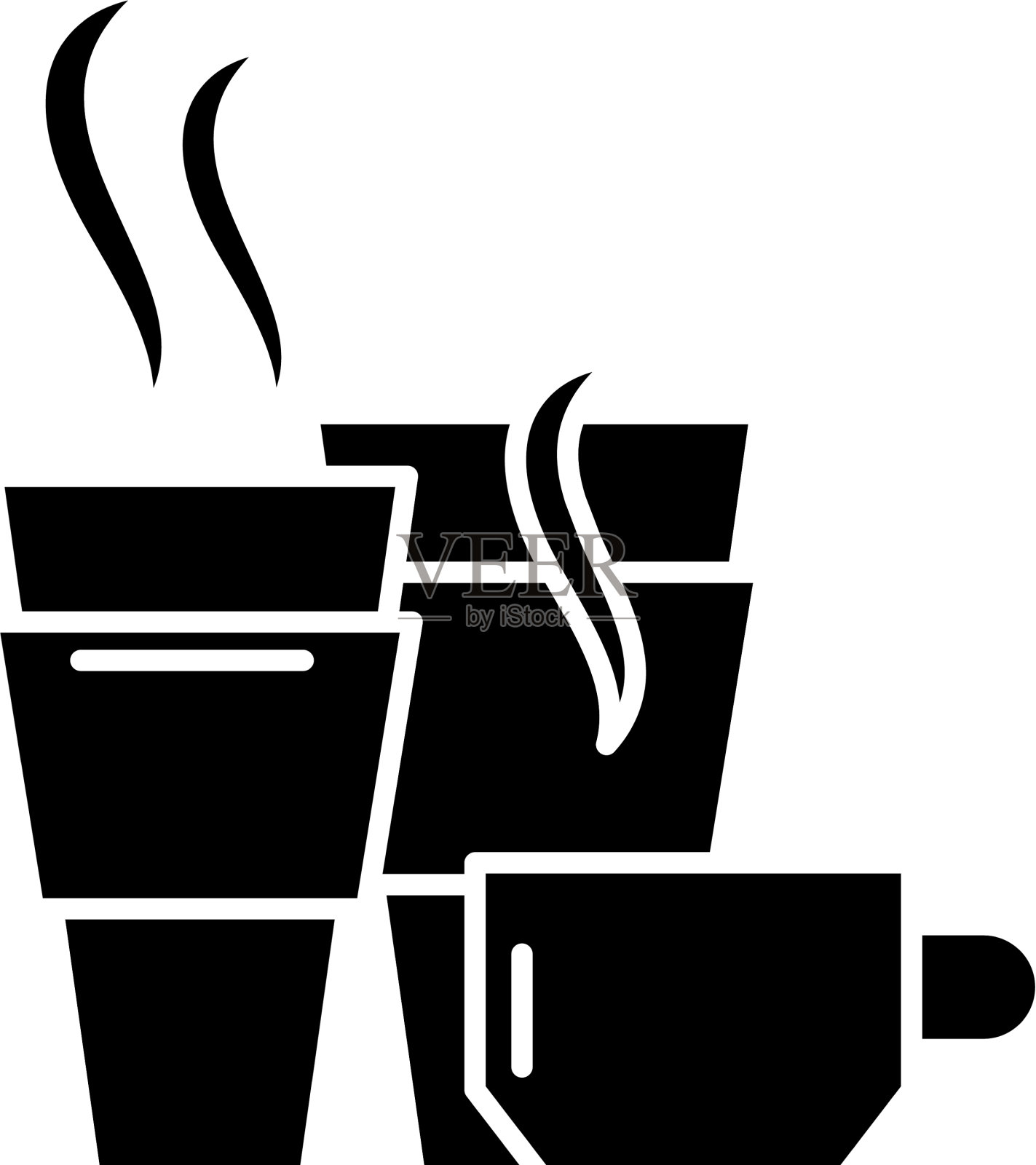 饮料黑色图标标志隔离设计元素图片