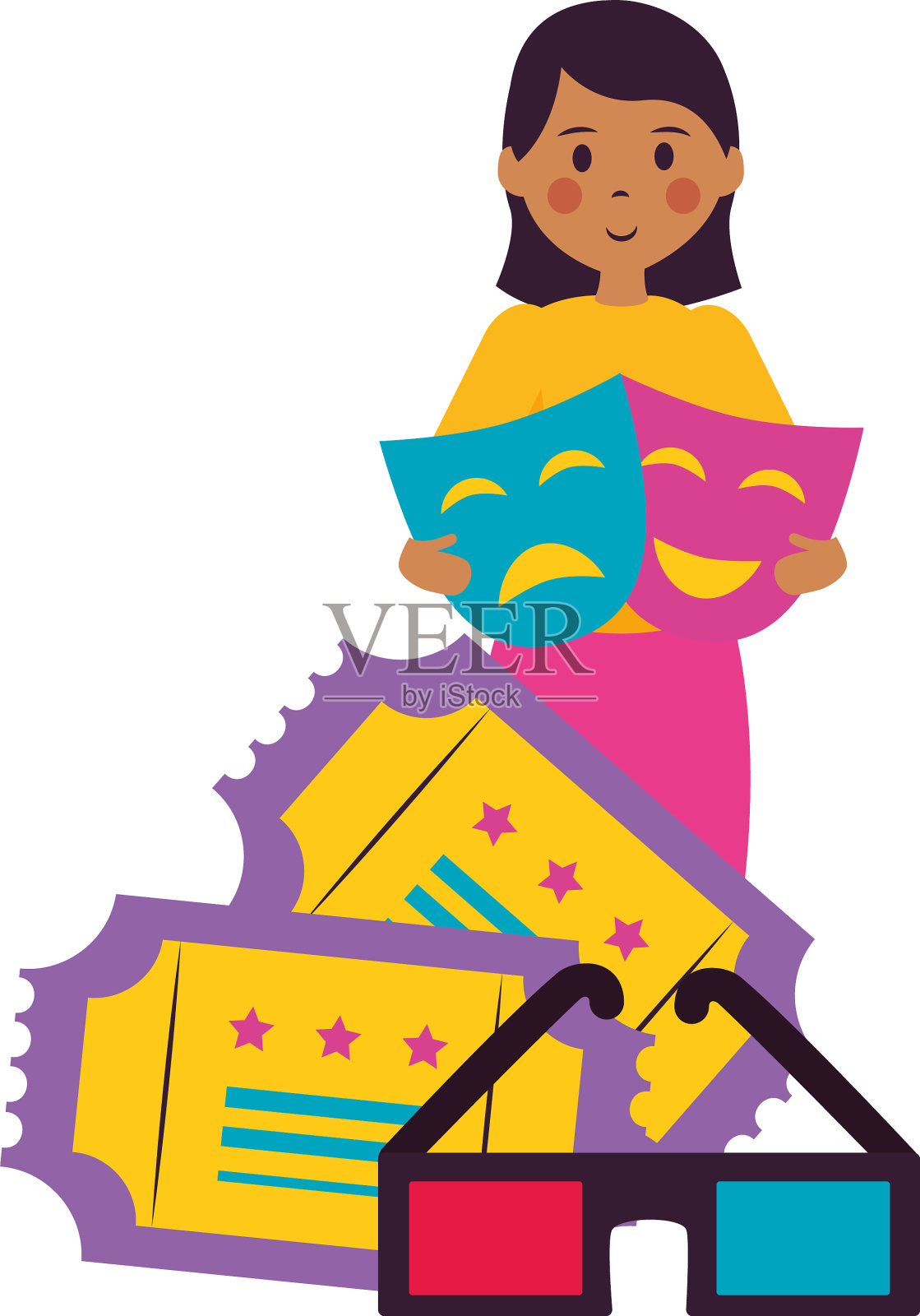 人电影电影设计元素图片