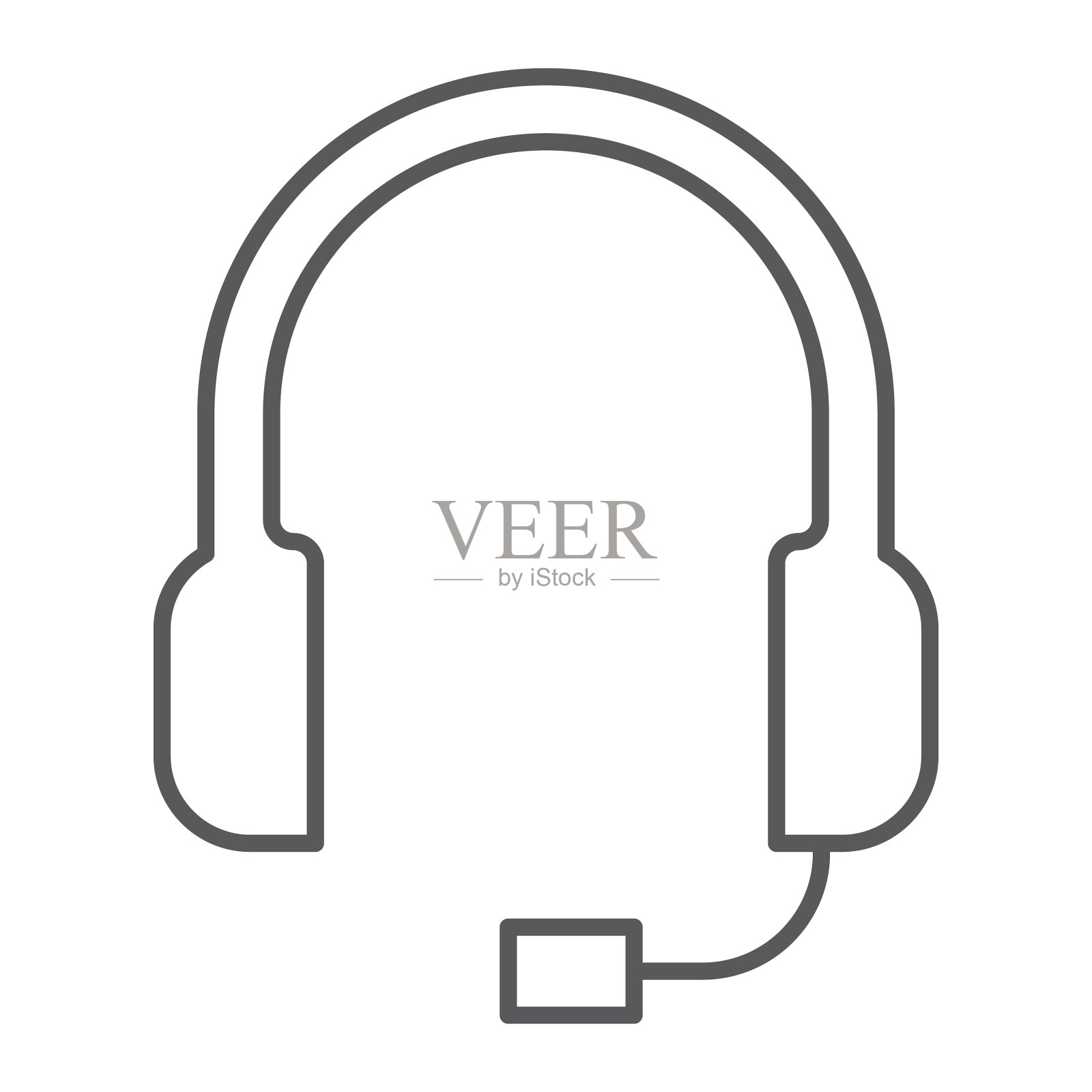 支持细线图标热线和接线员设计元素图片