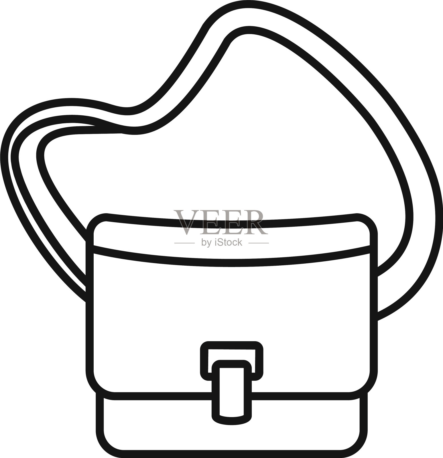 邮差皮包图标轮廓风格图标素材