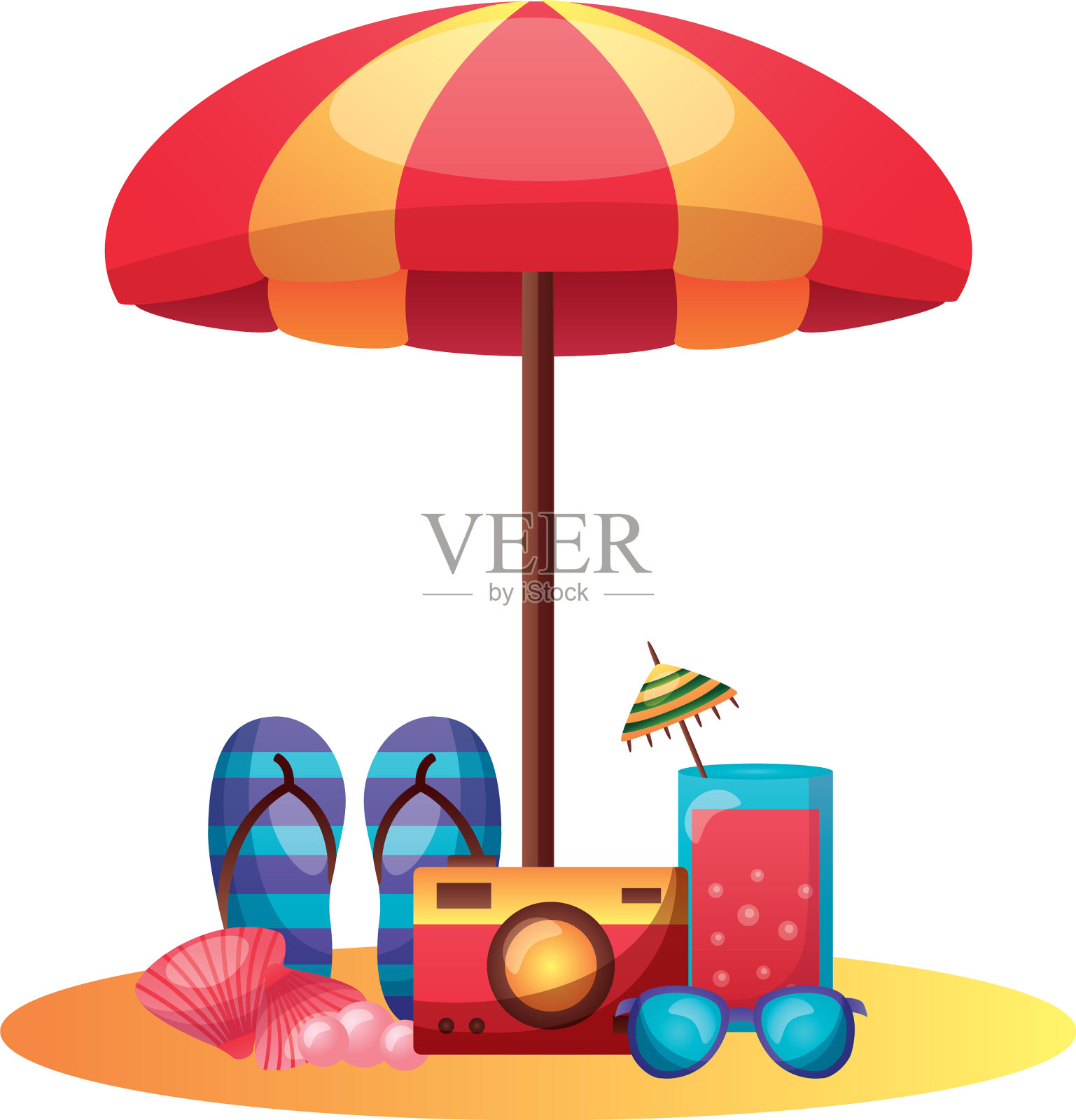 夏天的节日设计元素图片