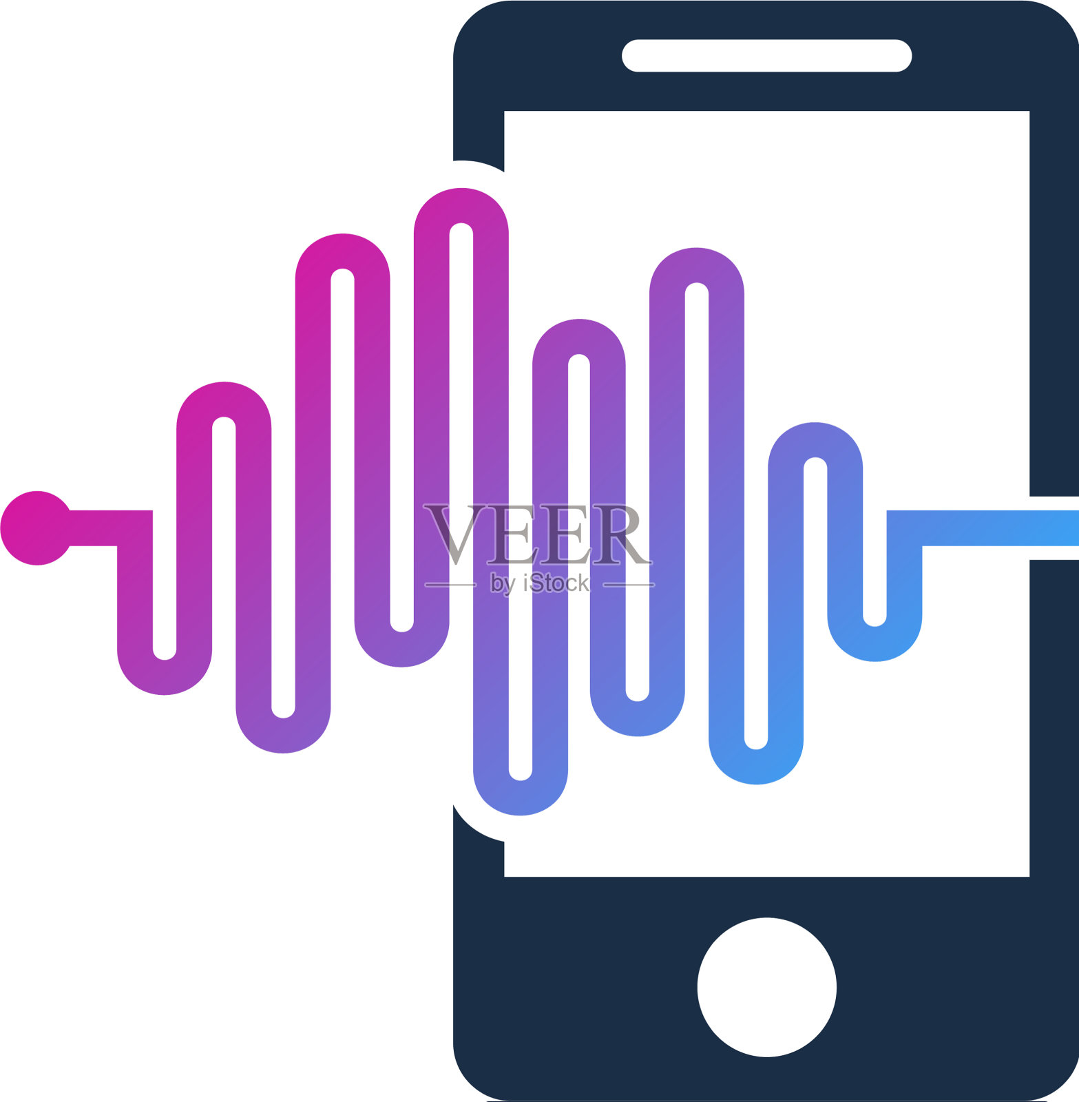 移动波浪标志图标设计设计元素图片