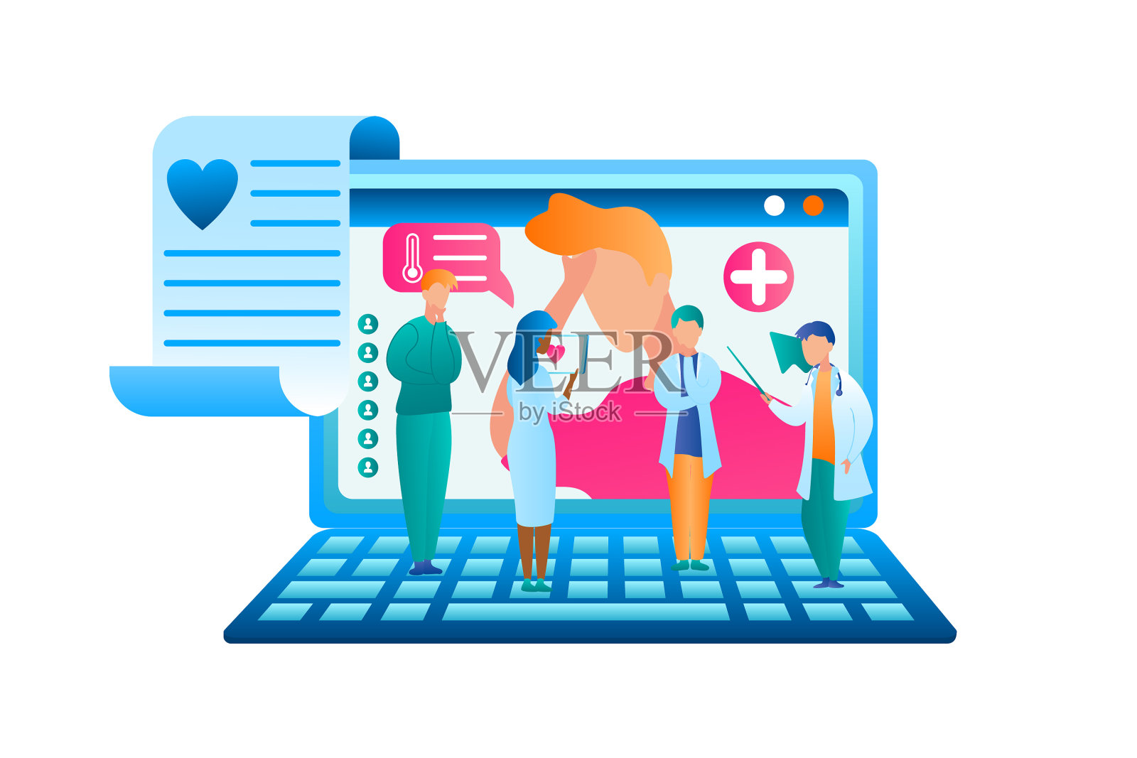 平组医生讨论患者治疗设计元素图片