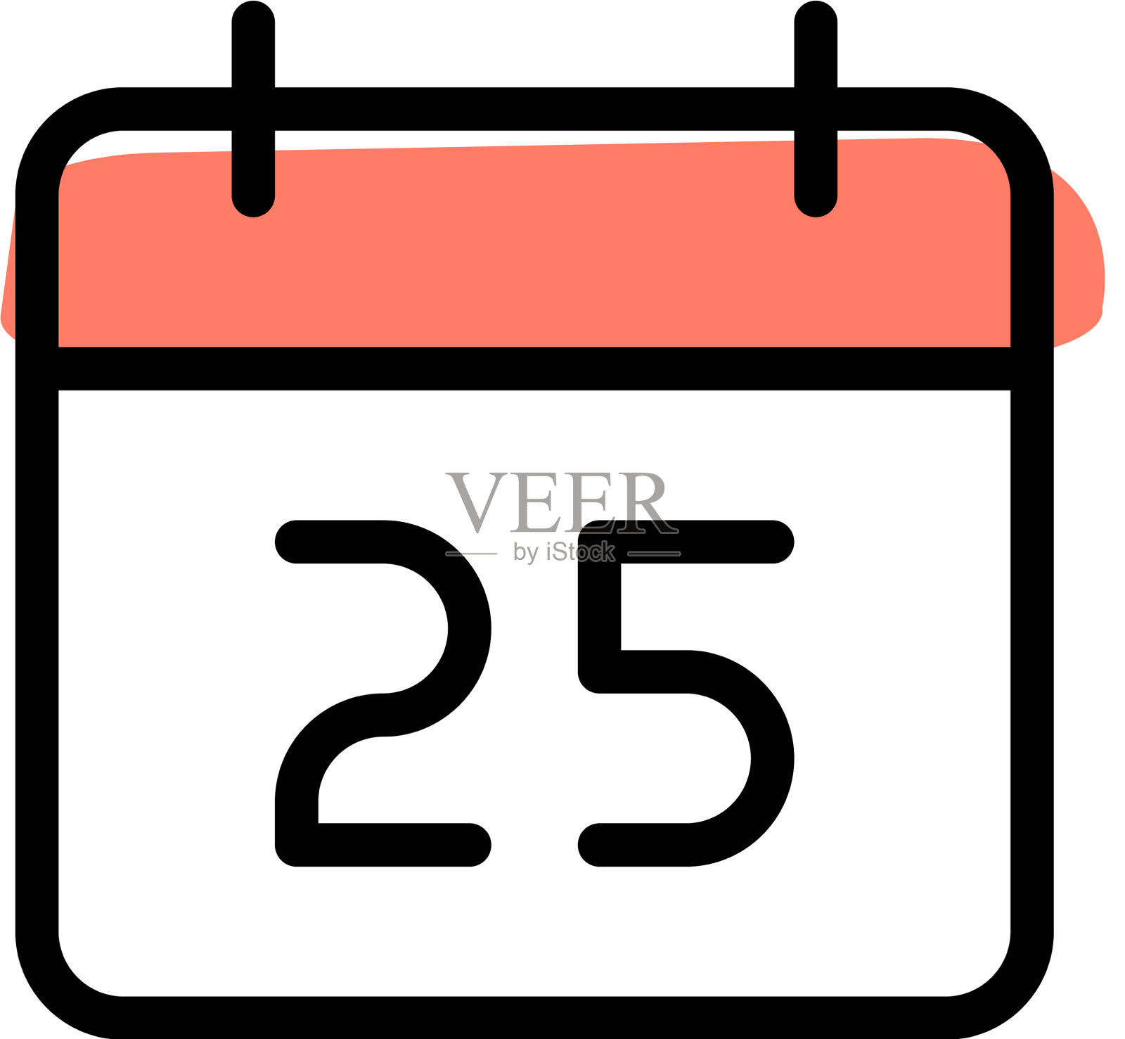 圣诞快乐十二月二十五日假期日历圣诞节设计元素图片