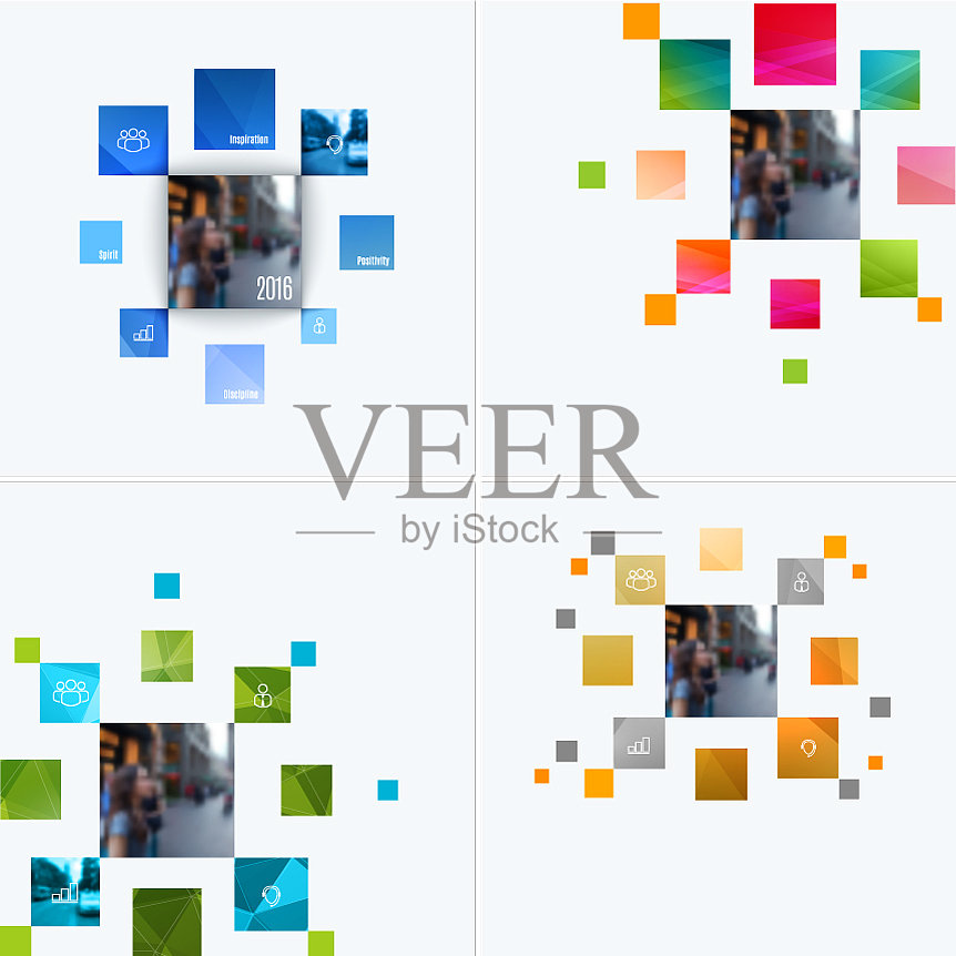 商业设计元素的图形布局设计模板素材