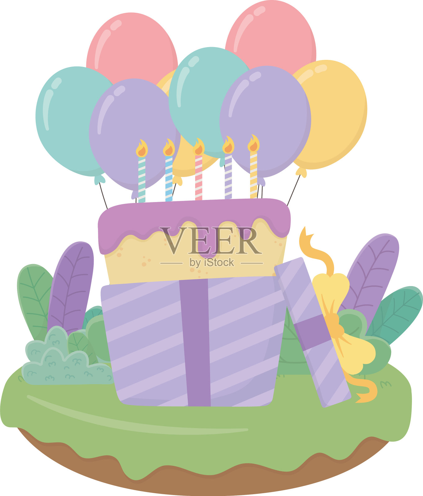 生日快乐和庆祝蛋糕设计设计元素图片