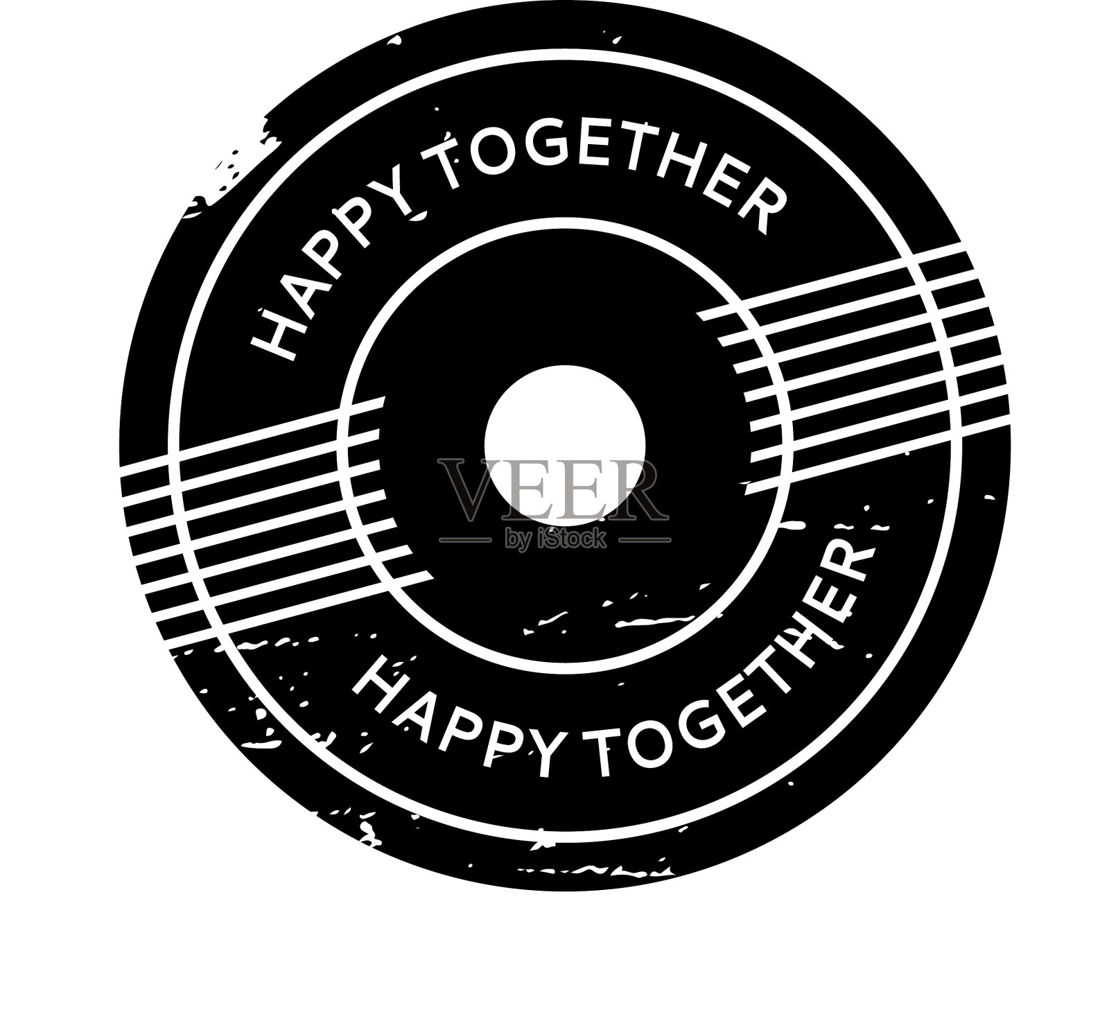 快乐在一起橡皮图章设计元素图片