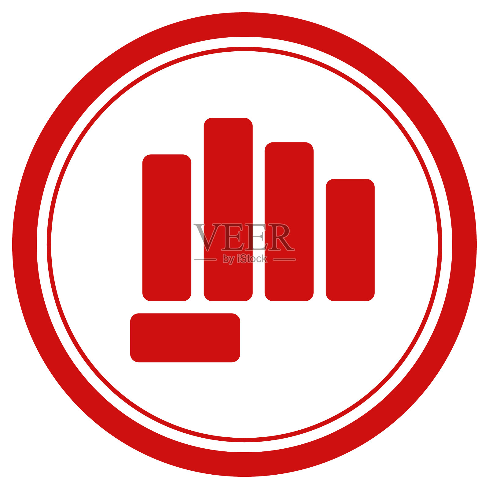 拳头穿孔的危险图标素材