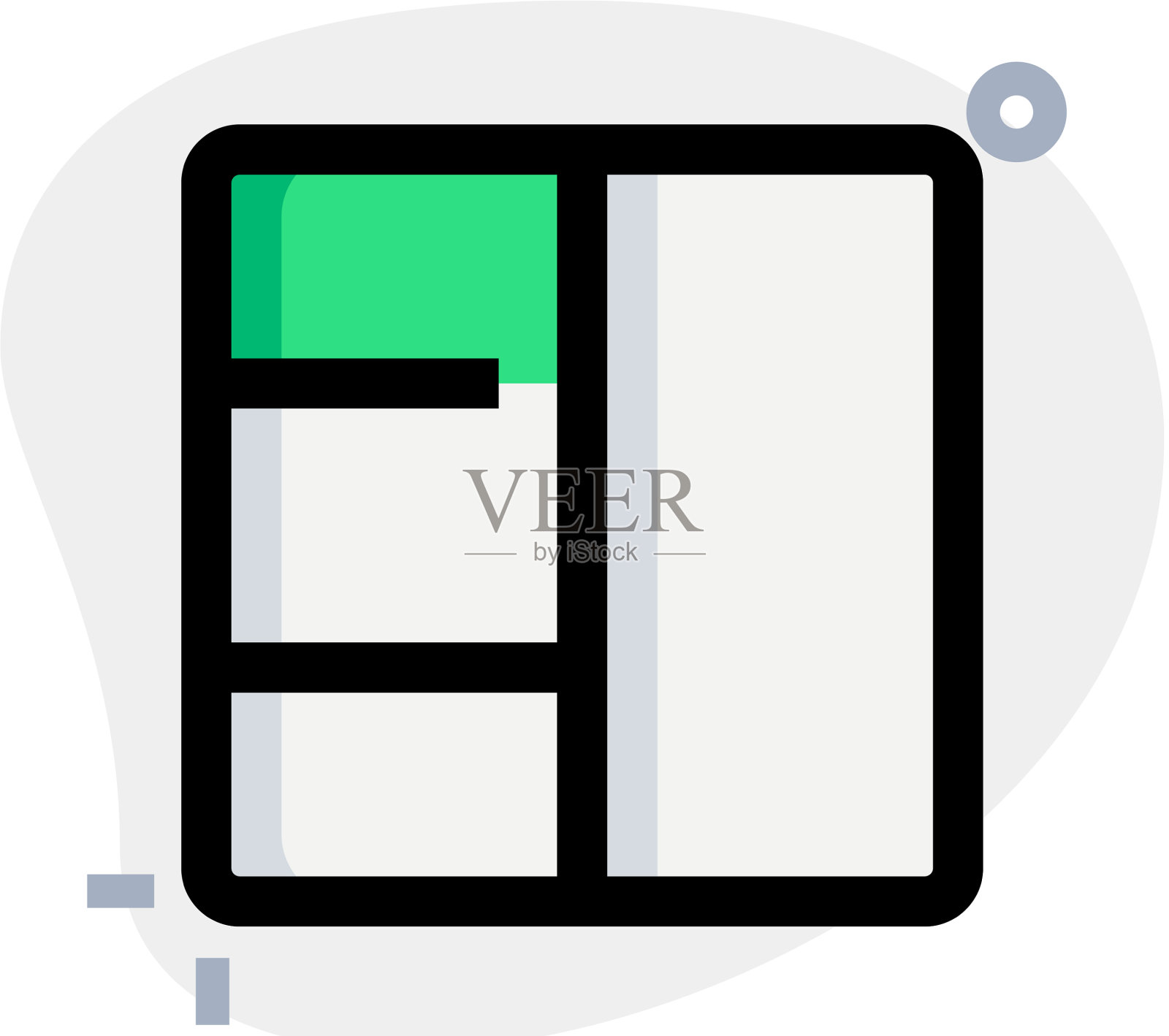 右列网格与部分框作为左边图标素材