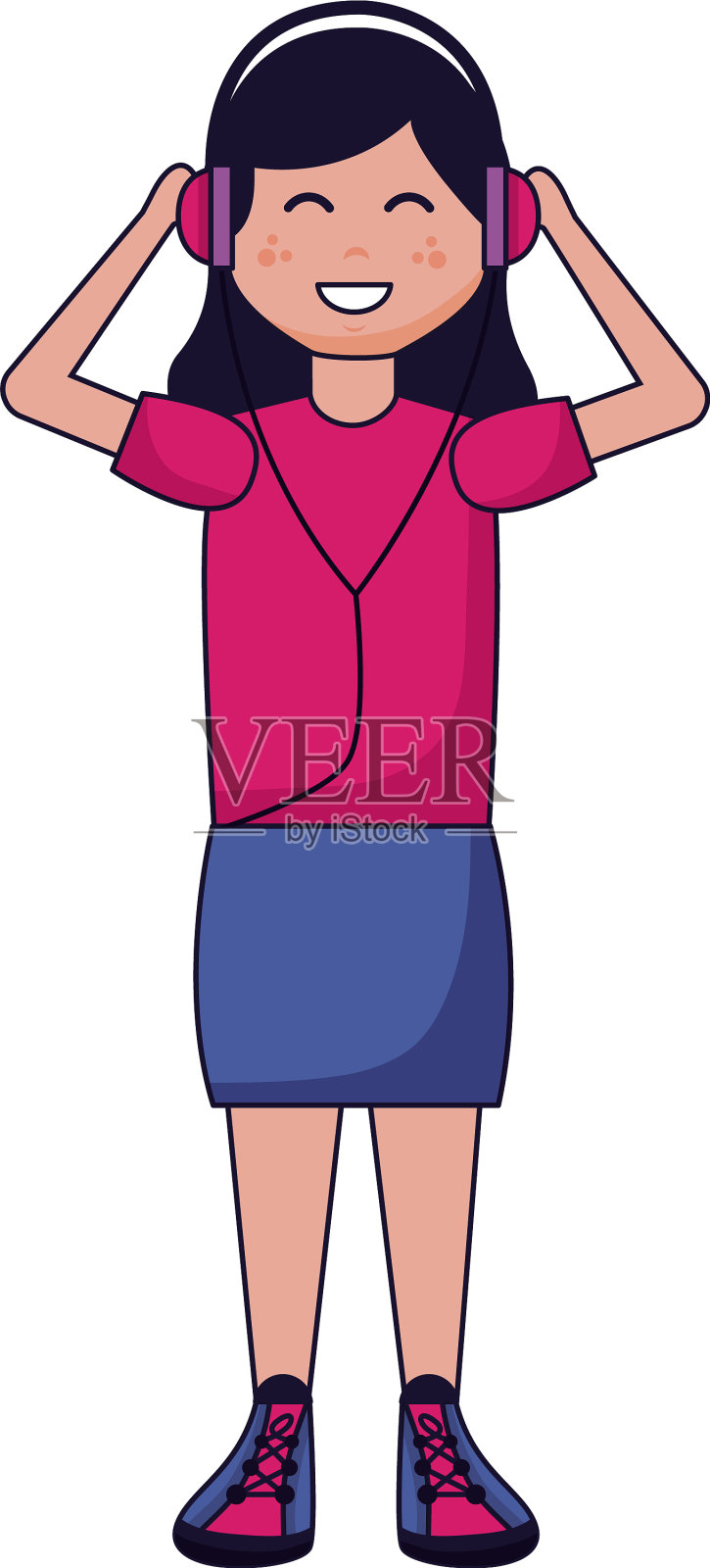 人们听音乐设计元素图片