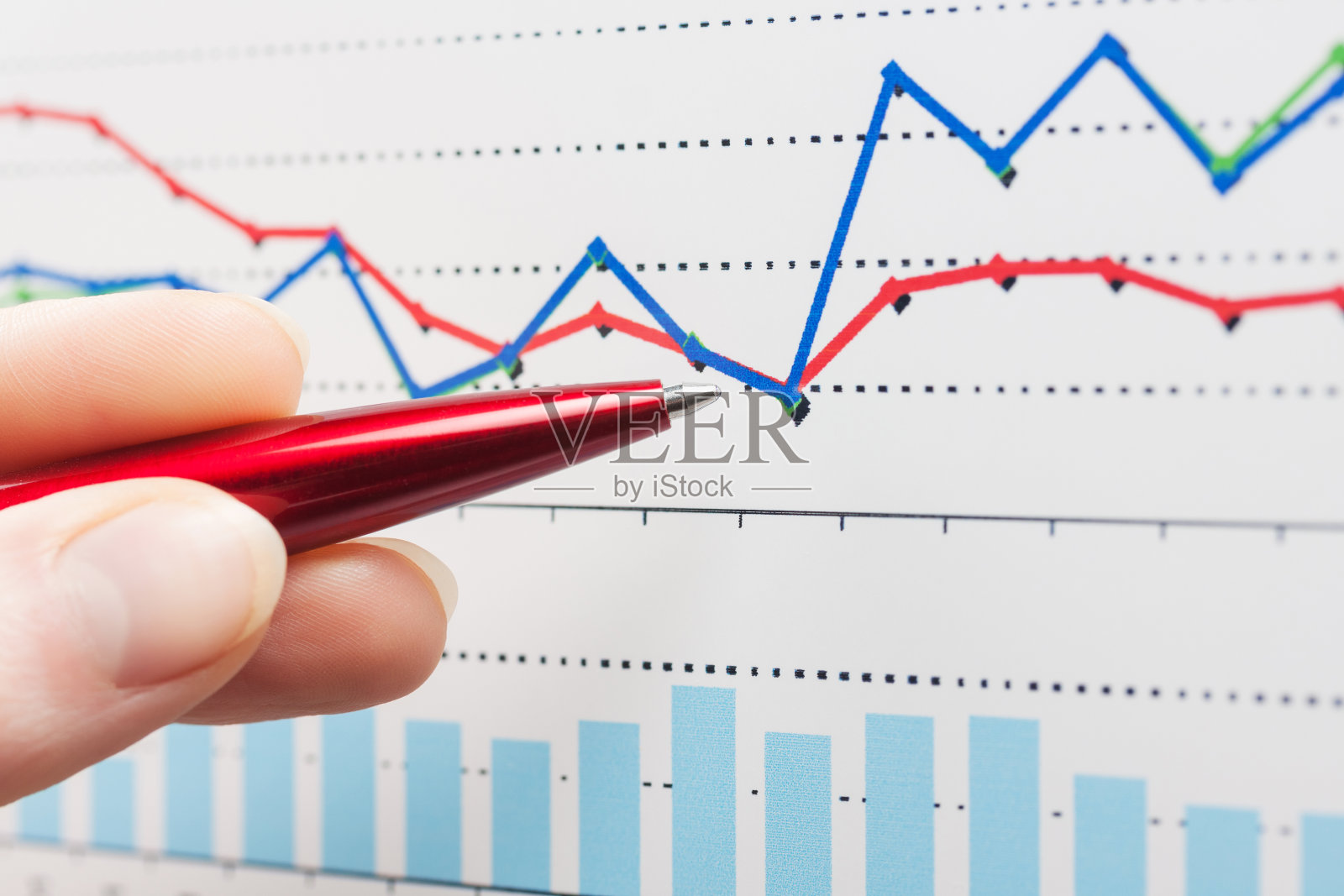 财务图表分析照片摄影图片