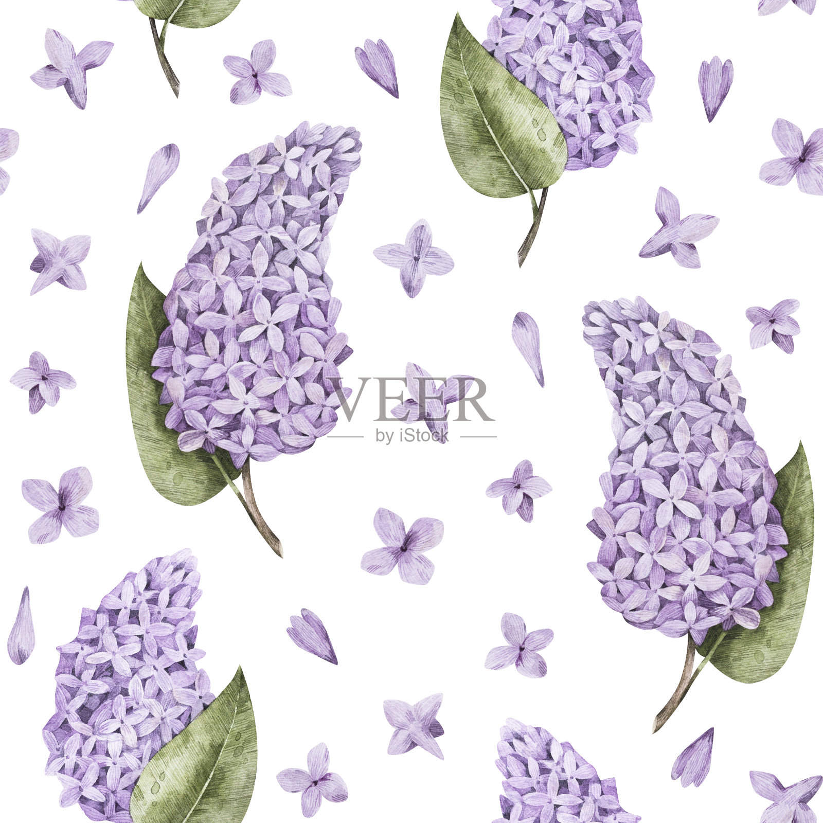 模式与淡紫色插画图片素材