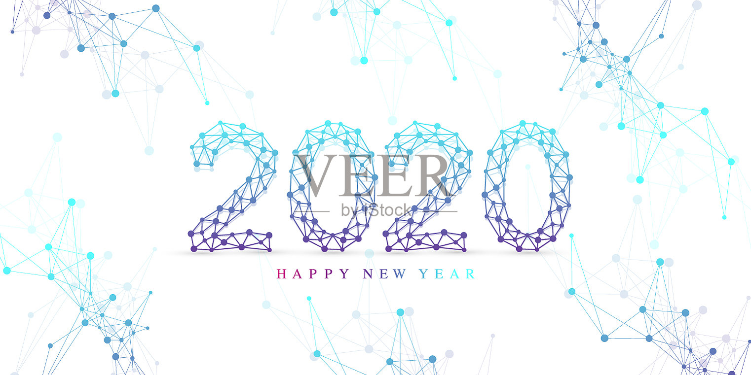 文字设计圣诞和2020年新年快乐设计模板素材