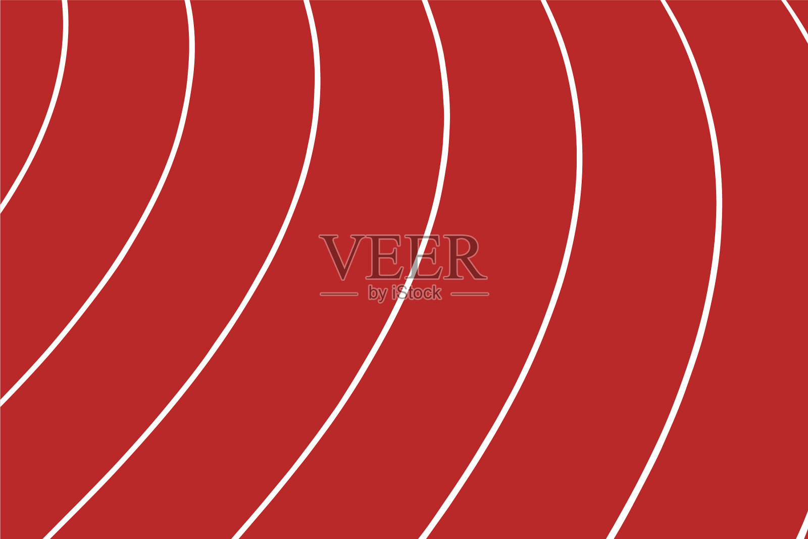 红色跑道在体育场中奔跑插画图片素材