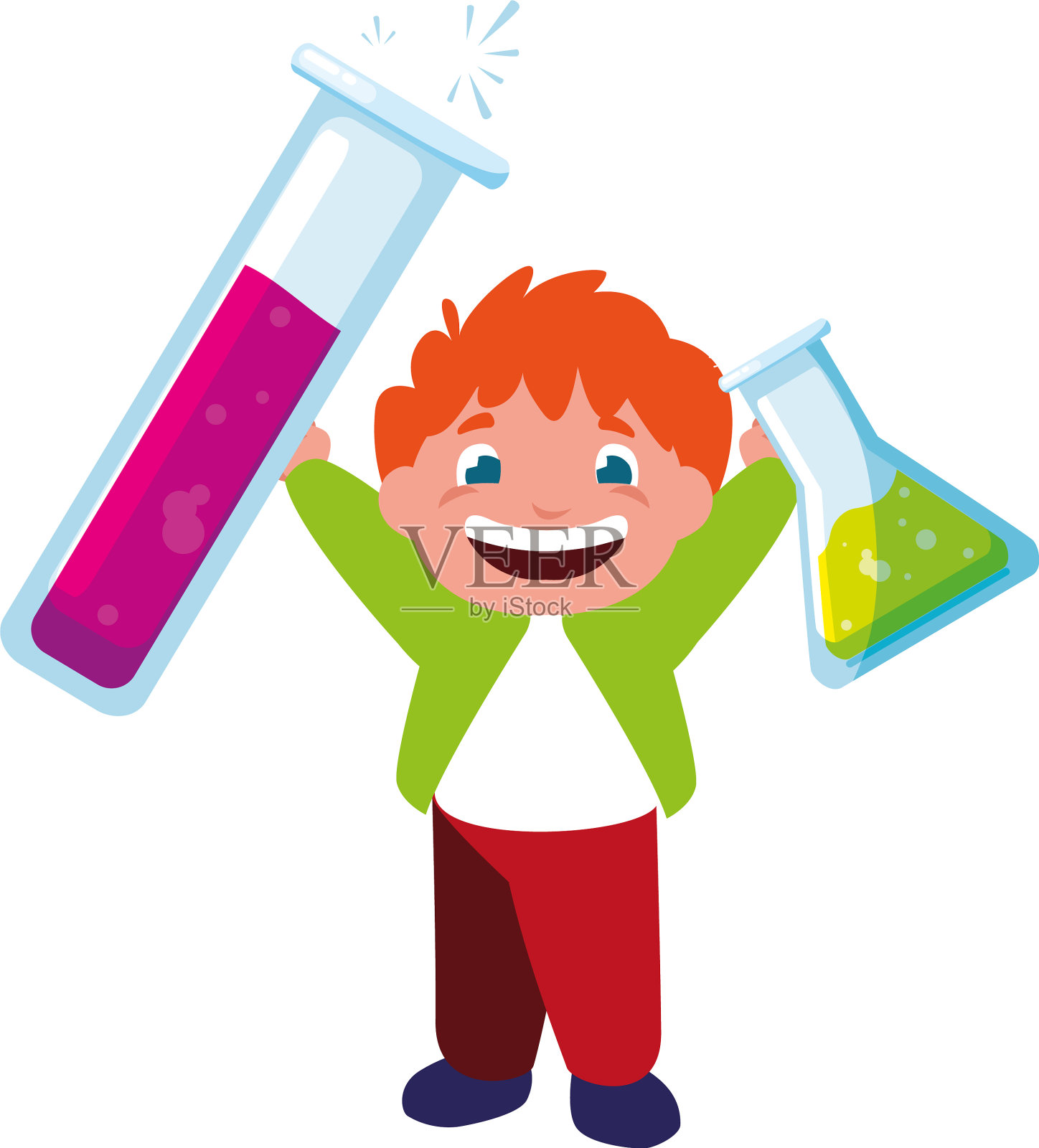 带着学习用品回学校的小男生设计元素图片